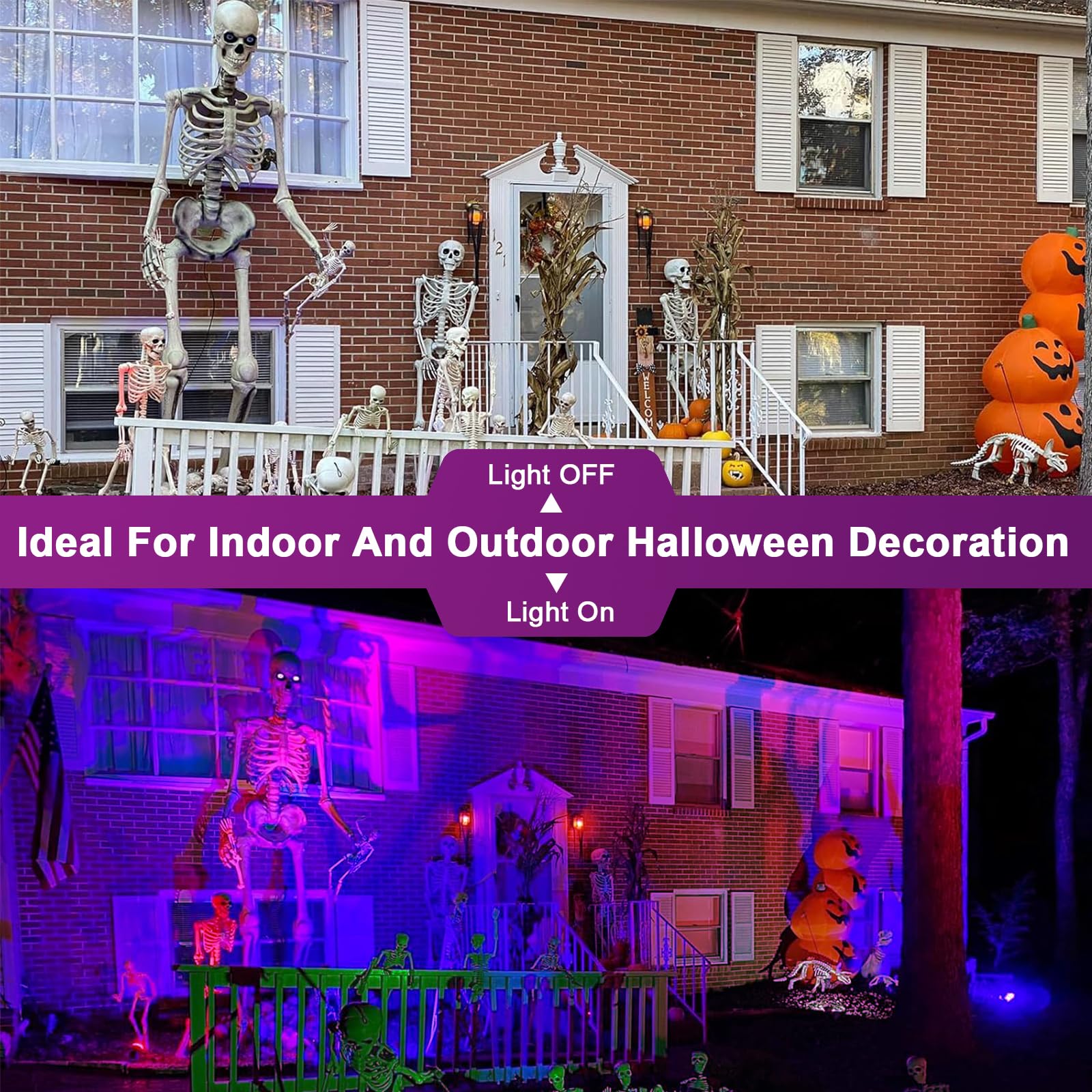 Luce Nera UV 100W Hossom - Ricaricabile USB E Solare | IP66 Impermeabile | 385-400nm | Per Party E Decorazioni - Foto 12