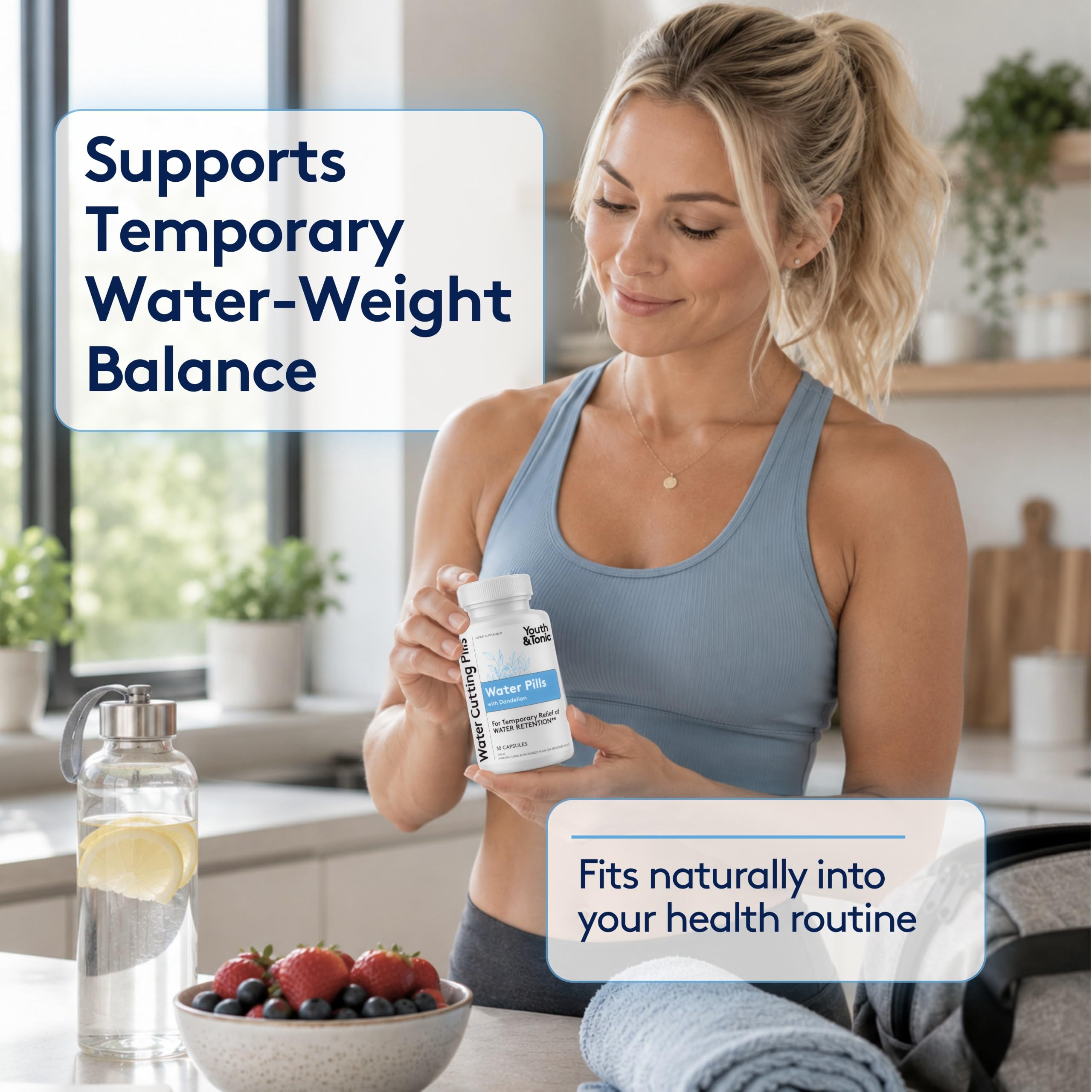 Youth & Tonic Water Weight Loss Pills for Women & Men, Fluid Retention — Amazon image 8