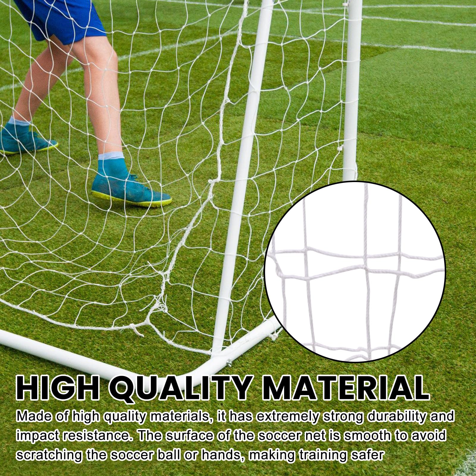 Red de repuesto para portería de fútbol 180x120 cm, resistente a desgarros, herramientas de entrenamiento