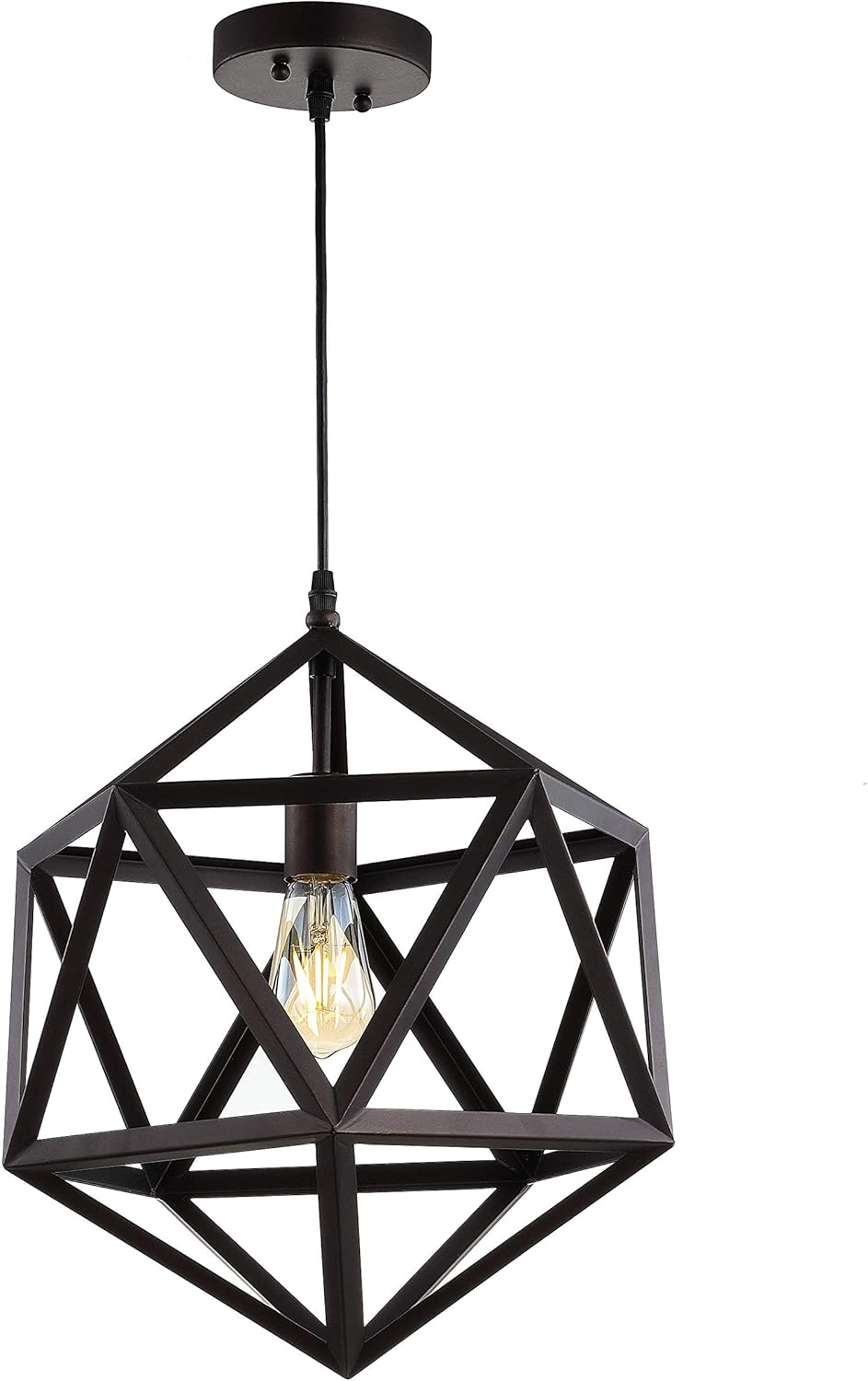 SAFAVIEH PND4051A Lighting Sergio Adjustable Dark Grey (LED Bulb Included) Pendant