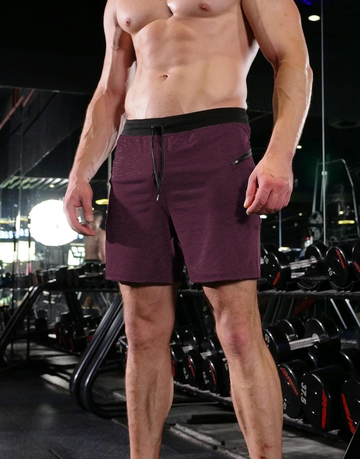 G Gradual Men's 7" Athletic Gym Shorts Quick Dry Workout Running Shorts with Zipper Pockets : Sports & Outdoors