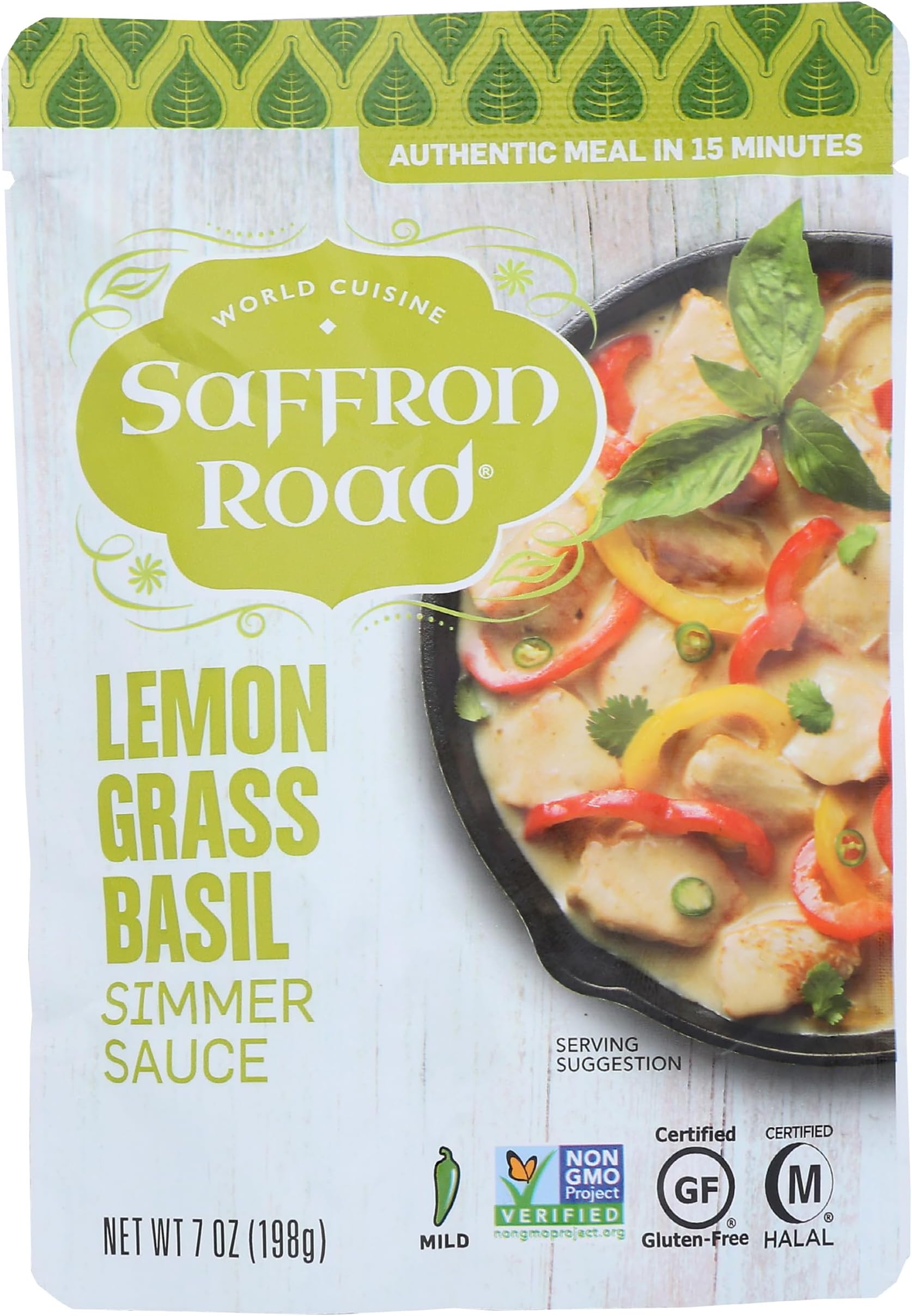 Saffron Road Lemongrass Basil Simmer Sauce, 7oz NonGMO
