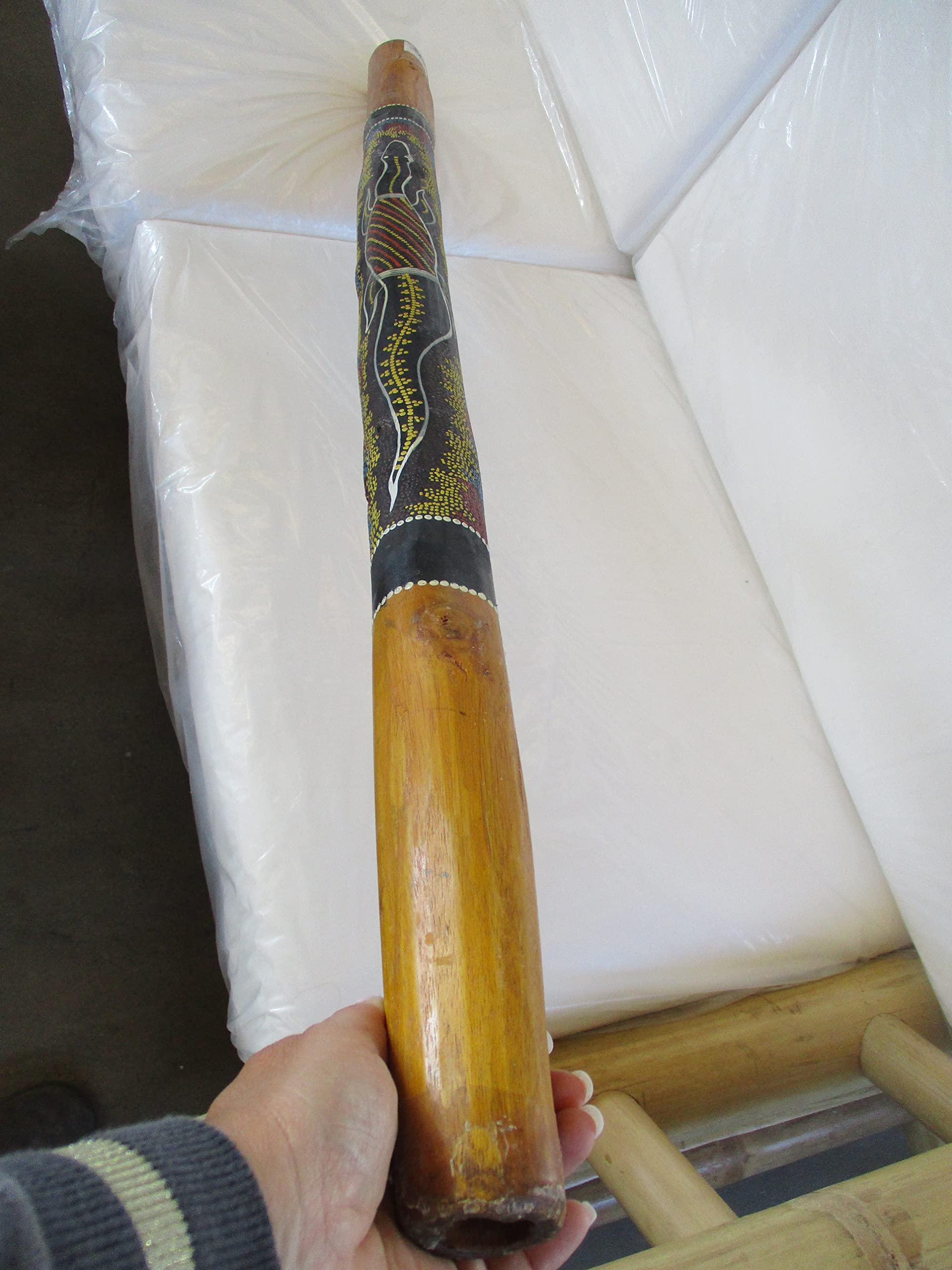 Didgeridoo digeridù Strumento a fiato aborigeni australiani NON SINTETICO BAMBU