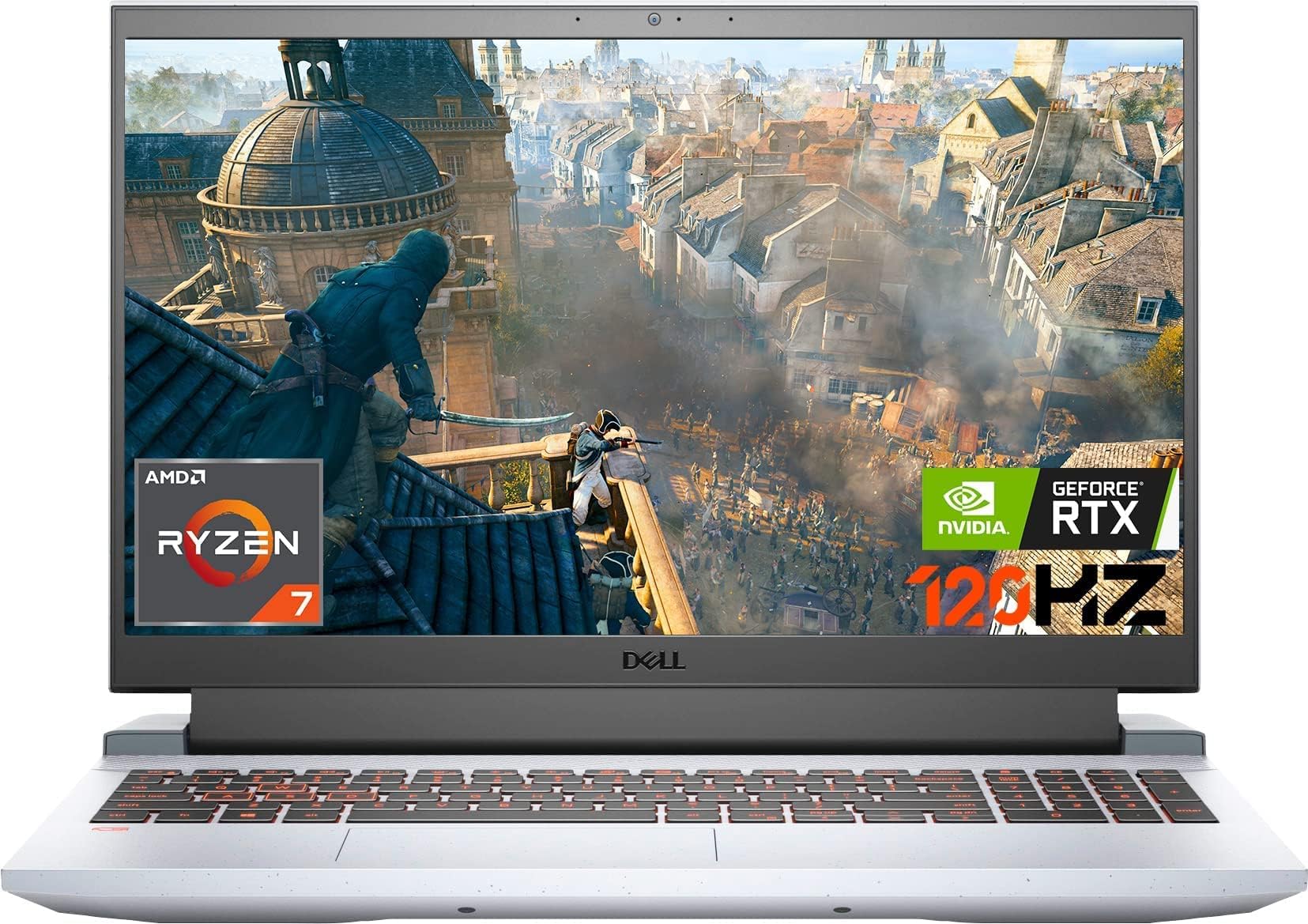 Dell 2021 Newest G15 15.6" 120Hz FHD Gaming Laptop, AMD Ryzen 7 5800H (8 core), NVIDIA GeForce RTX 3050 Ti, 32GB RAM, 512GB PCIe SSD, HDMI, WiFi 6, Backlit KB, Win 10 Home, Phantom Grey with speckles