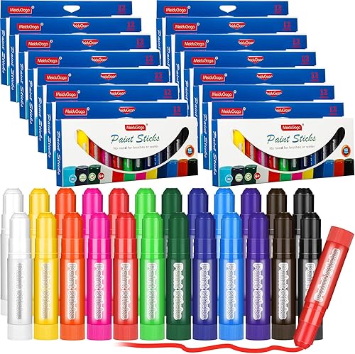 Fulmoon 192 barras de pintura de temple lavables de secado rápido para niños, barras de pintura seguras para artes y manualidades para niños,