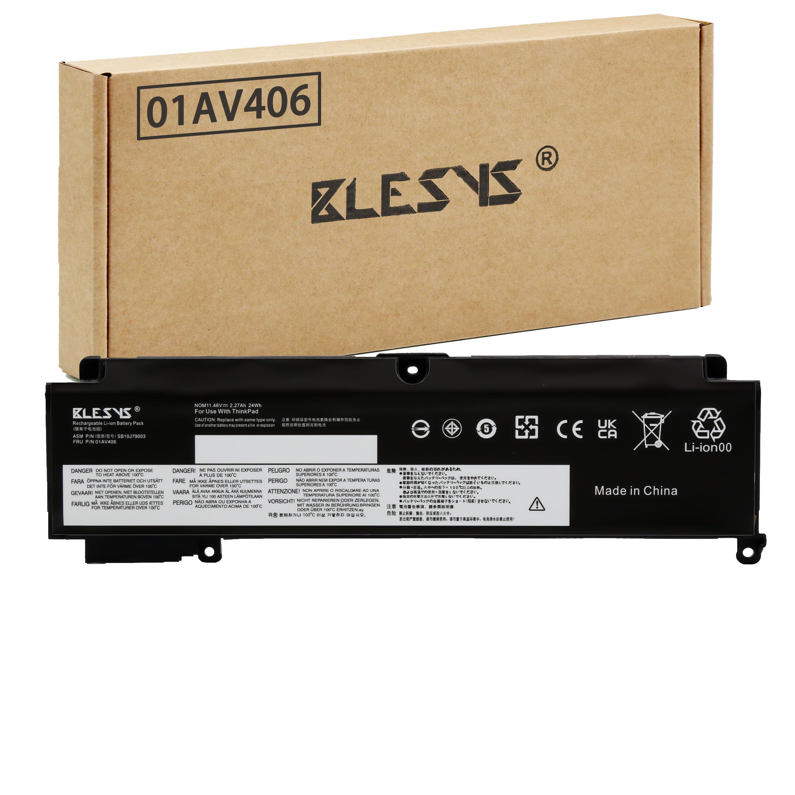BLESYS 01AV406 Bateria do Lenovo ThinkPad T460S T470S Seria 01AV405 00HW024 00HW025 SB10J79003 Laptop 11.46V