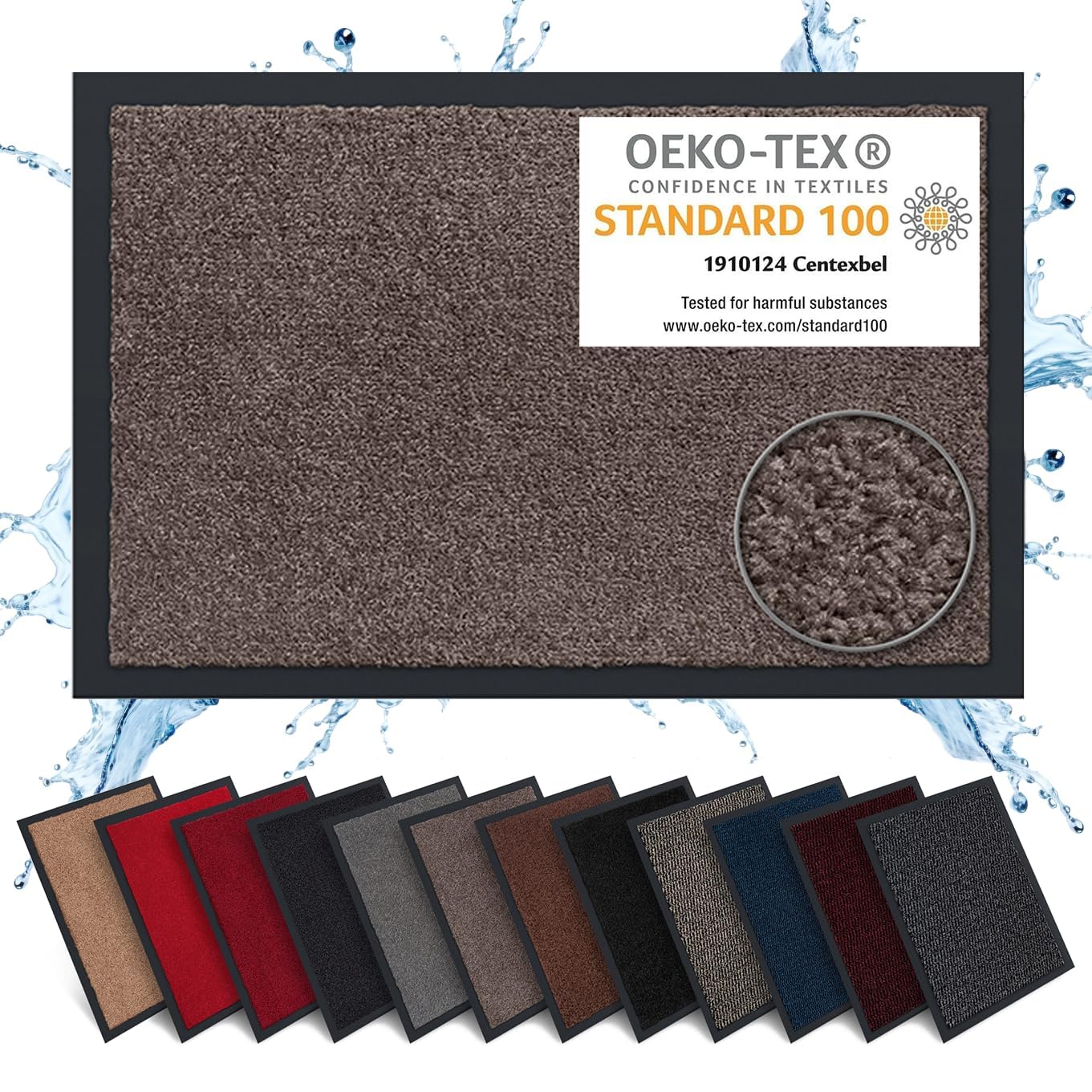Carpet Diem Felpudo Antideslizante 60 x 90 cm - Trampa de Tierra Felpudo Exterior e Interior para una Entrada Limpia - Fácil de Cuidar - Lunar