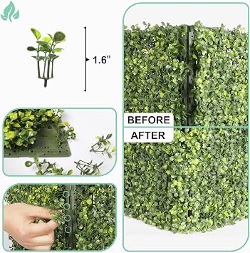 SunnyRoyal 1 Set Corner Bracket Kits for Artificial Boxwood Panels