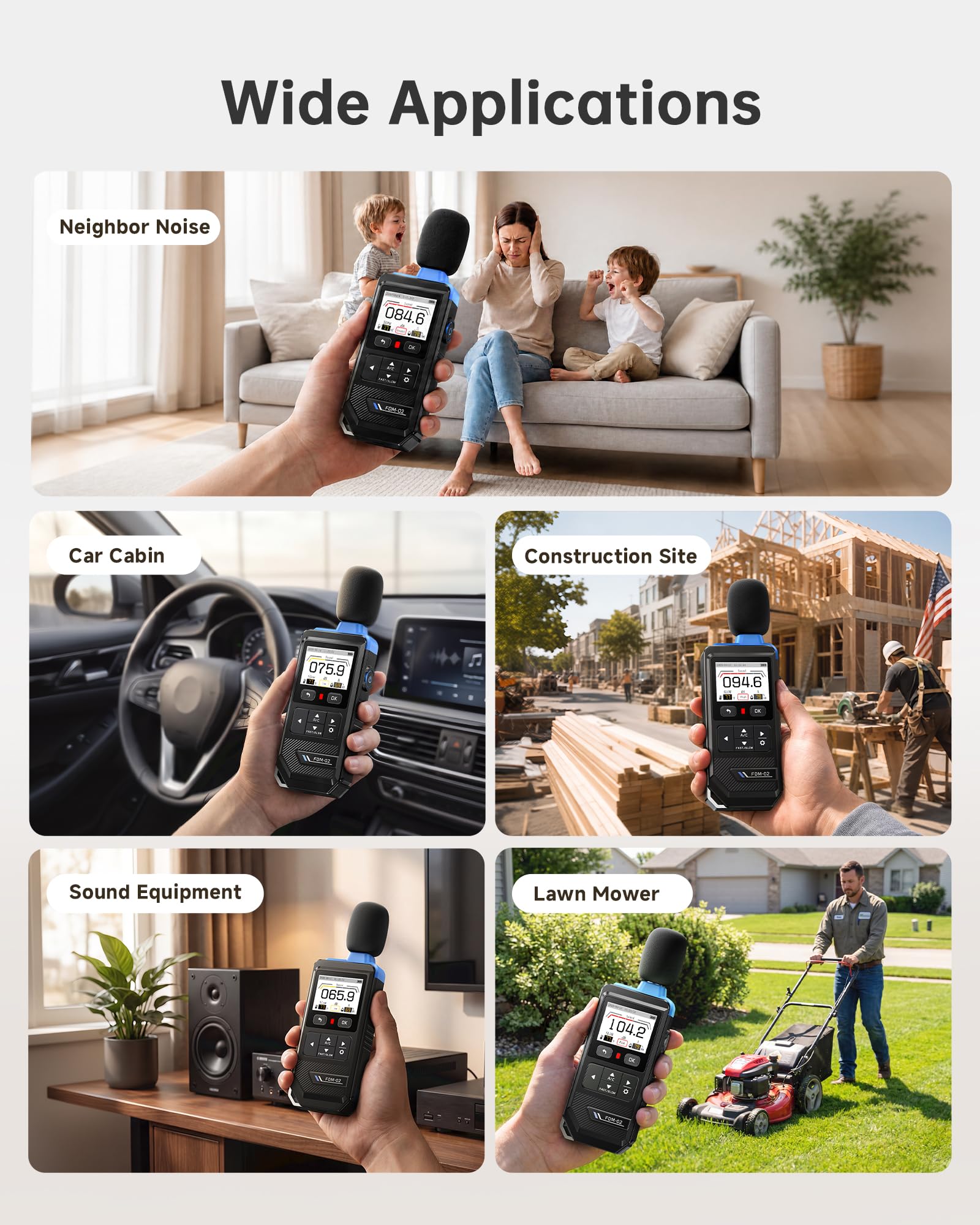 FNIRSI FDM-02 Decibel Meter, Real-Time Noise Monitoring for Home & Work — Amazon image 8