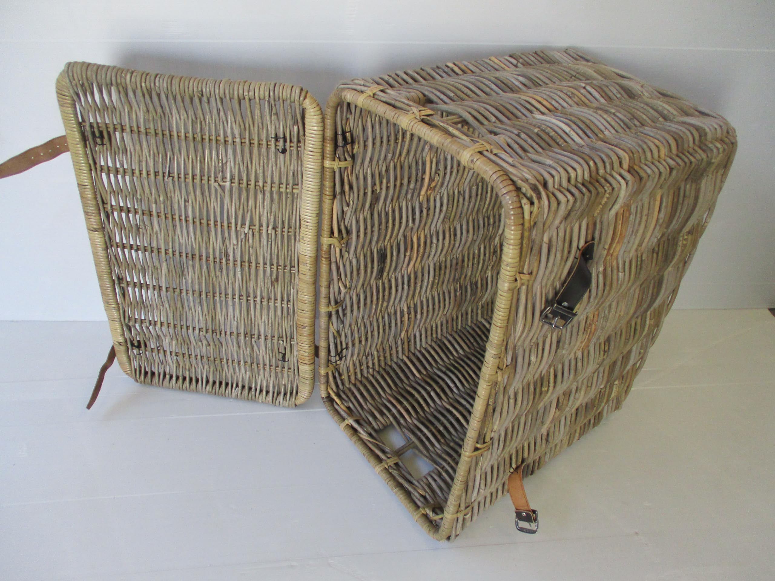 cesto vimini porta legna cm cm 65x43x53 H baule portalegna porta biancheria intreccio in giunco robusto