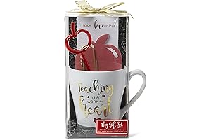 Teacher Appreciation Gifts Bundle - Heart Teacher Coffee Cup
