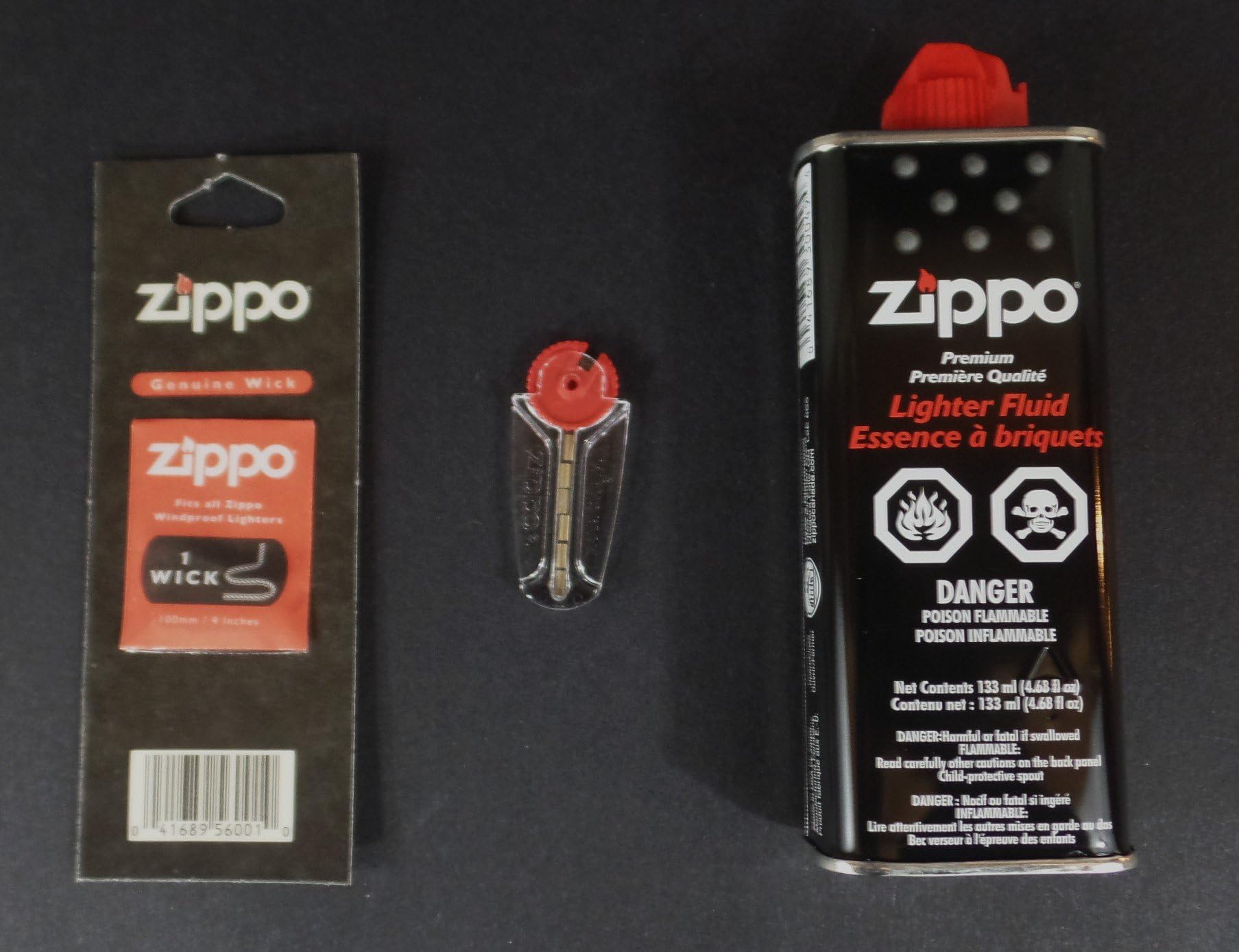 Zippo Gift Set 4.68 fl oz Fluid Fuel and 1 Wick Card & 1 Flint Card