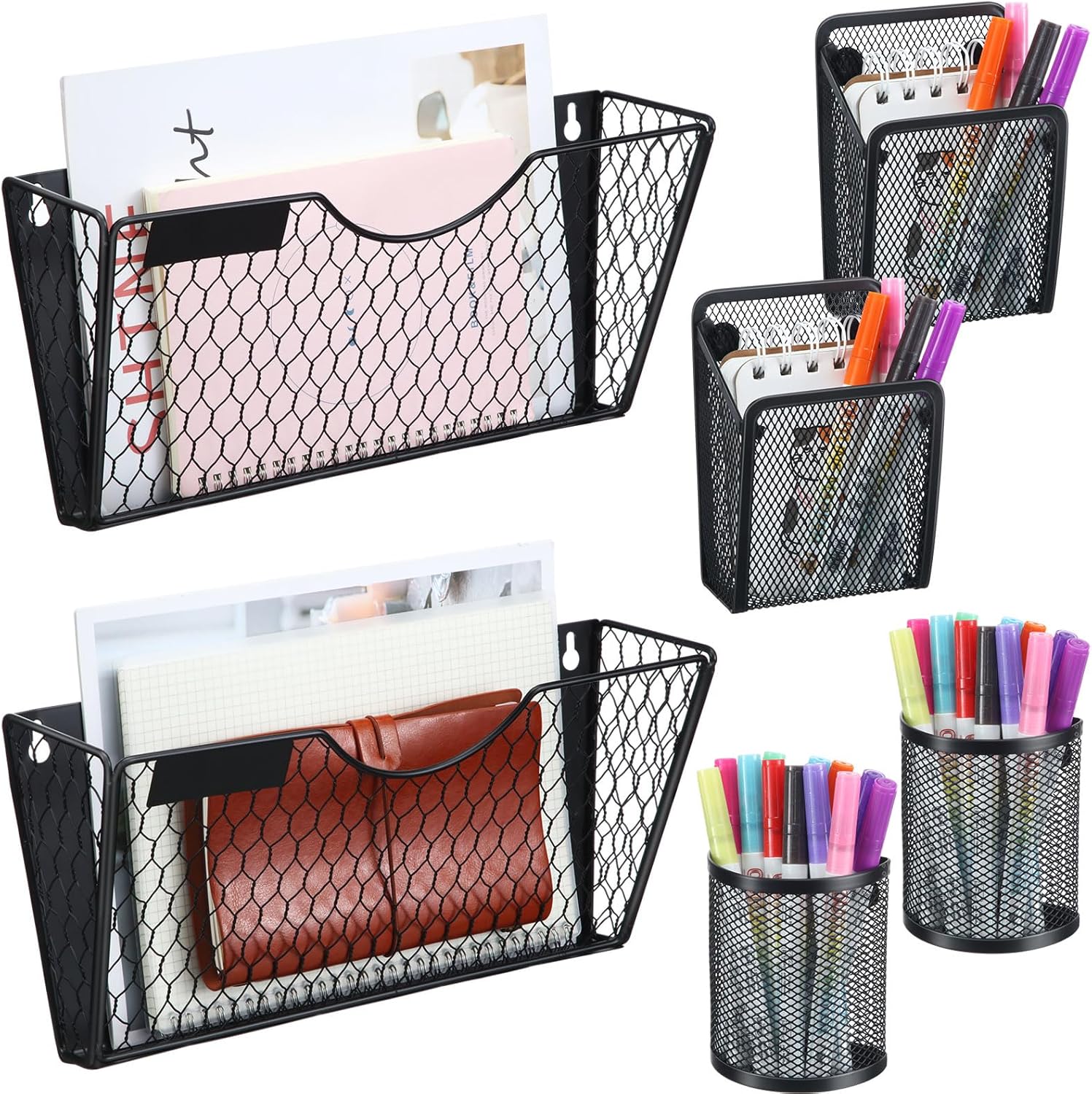 Geyoga 2 Pack File Holder 4 Pack Pencil