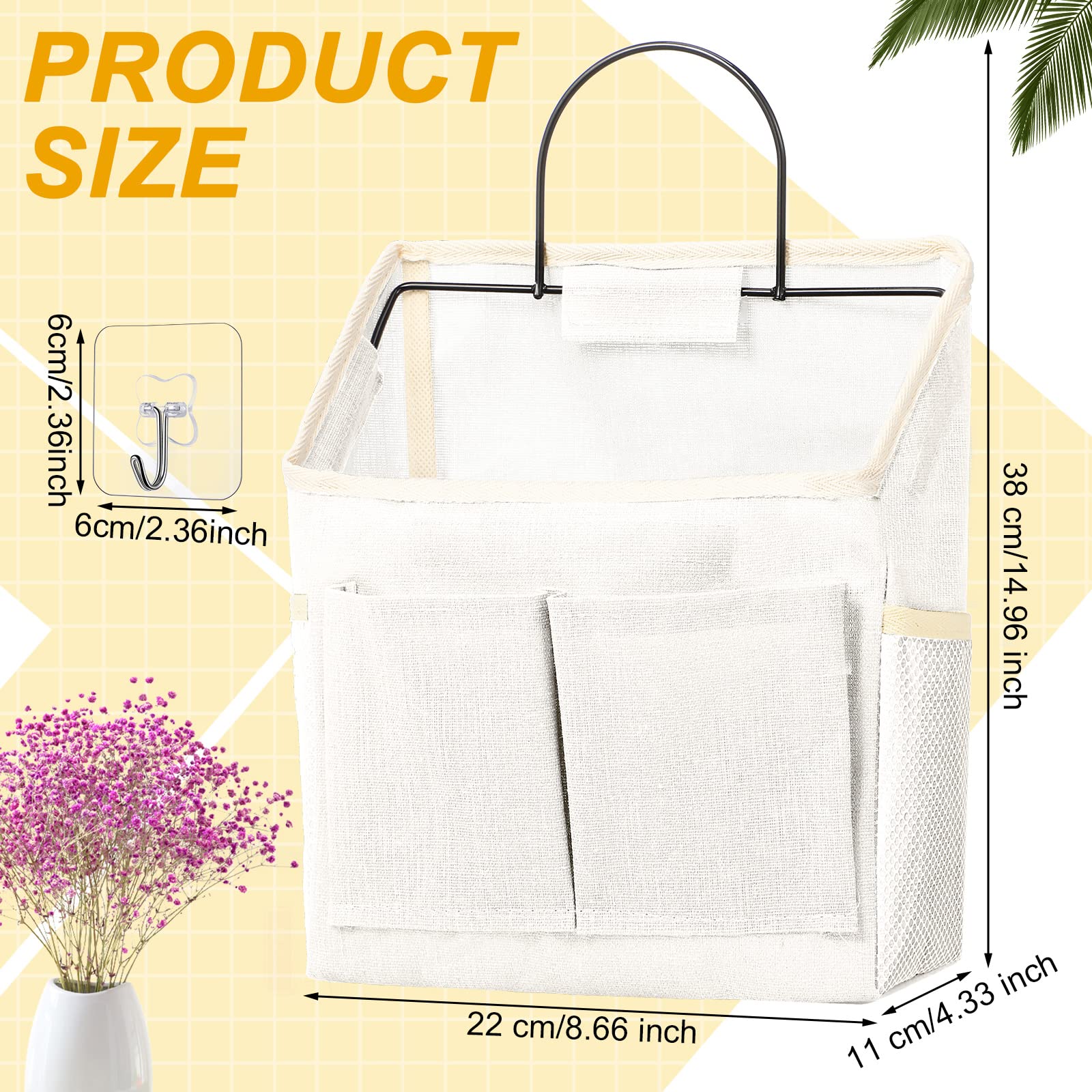 MSLSOZ Hängeorganizer Mit Giraffenmuster - 60x30cm 3 Taschen Wasserdicht