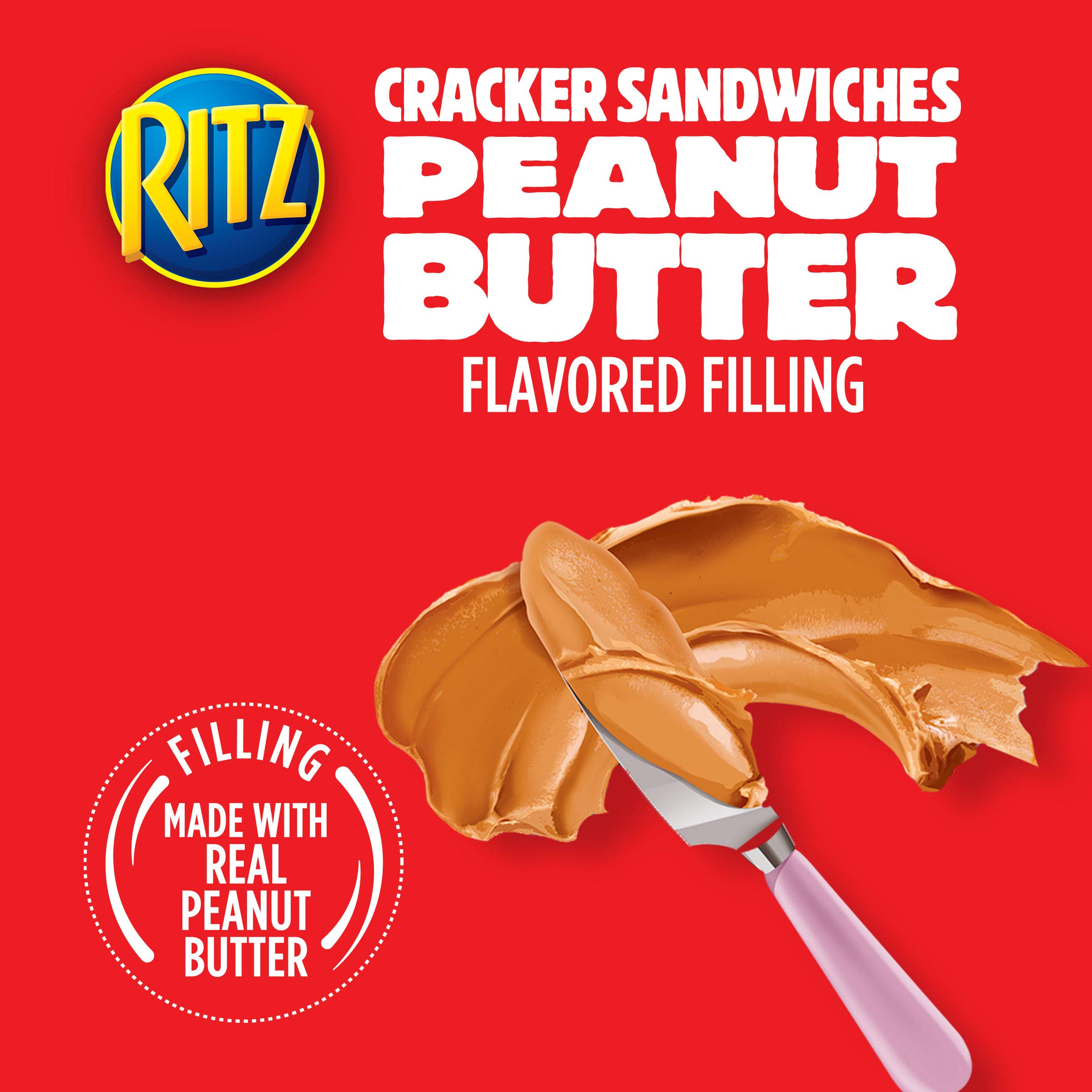 RITZ Peanut Butter Sandwich Crackers, 8 1.38 oz Packs Buy Online in