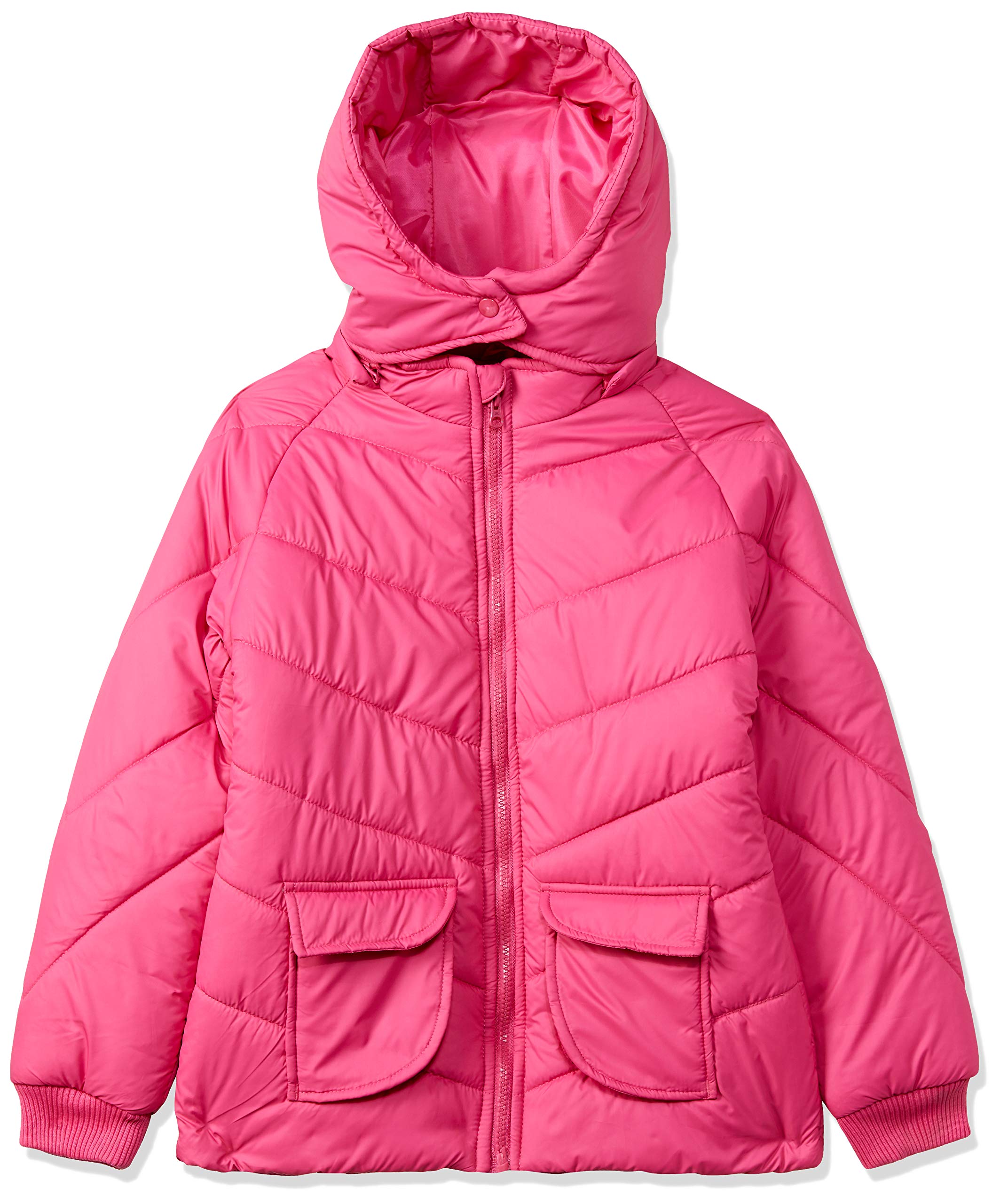 Jam & Honey Girl's Regular fit Jacket (Bright Pink, 5-6 Years)