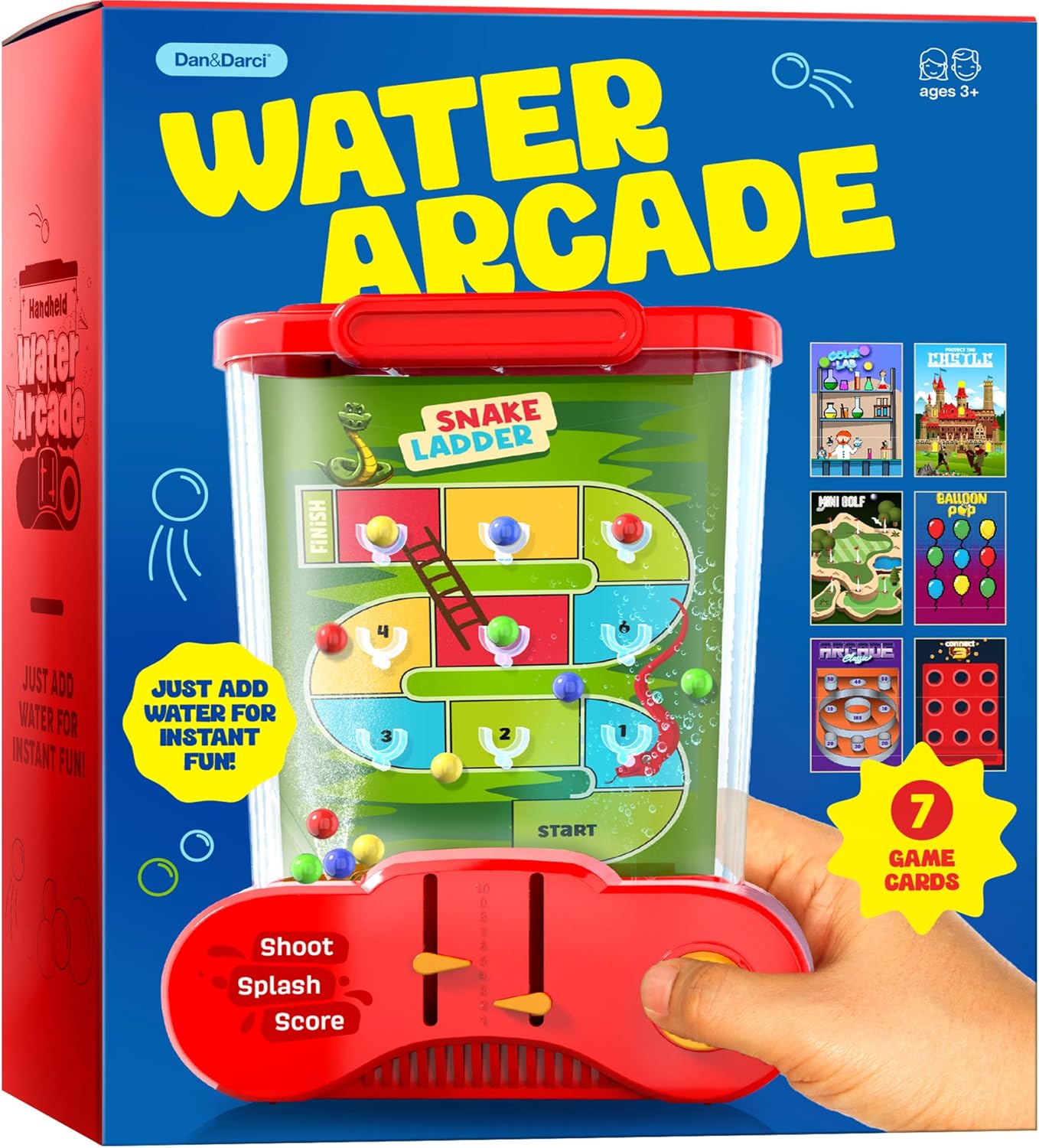 Dan&Darci Handheld Water Game for Kids - Retro Car Games - 4 Year Old Boy Gift - Road Trip Activities Essentials - Birthday Gifts for 3 4 5 6 7 8 9 Year Old - Vintage Girls & Boys Toys 4-6, 5-7, 6-8 - Image 1 of 9