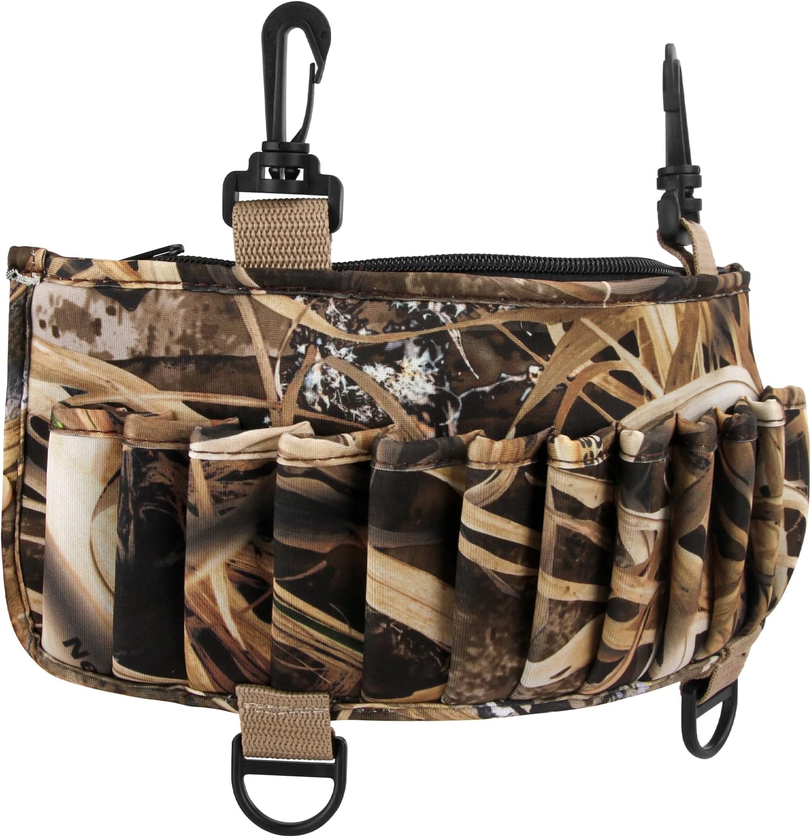 Waders Shell Holder with 24 Loops and 1 Big Pocket, Camo Wader Shell Clip for Hunting