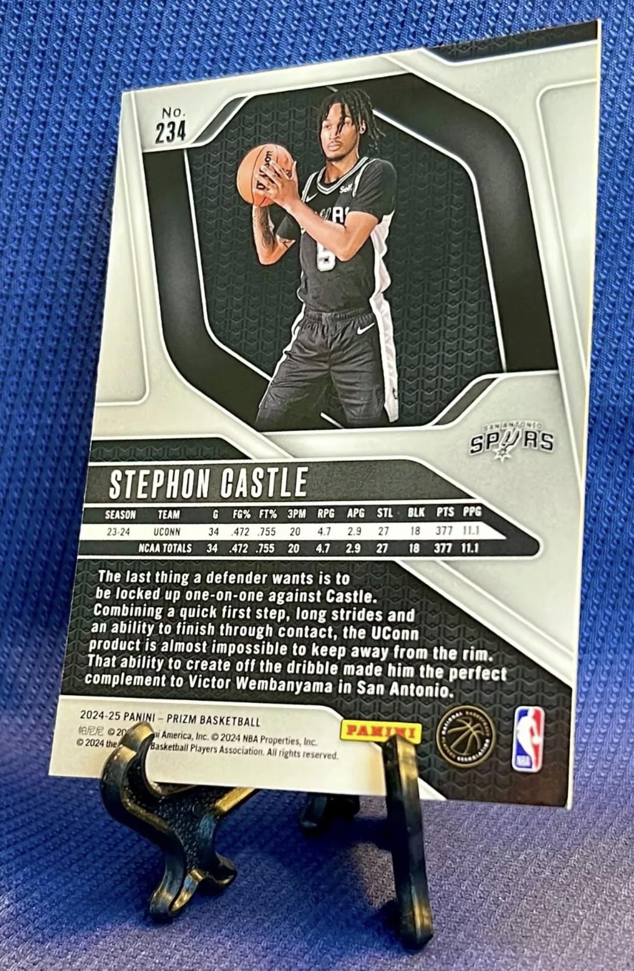 Amazon.com: 2024-25 Panini Prizm Stephon Castle Rookie #234 RC 