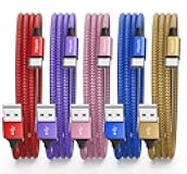 etguuds USB C Cable 4ft, 5-Pack USB to USB C Charger Cable, Fast Charging Cord Type C for iPhone 17 16 15 Pro Max Plus 17 Air 16e, Samsung Galaxy S25 S24 S23 S22 S21 S20 A17 A16 A15 A26 A36 A56 A55