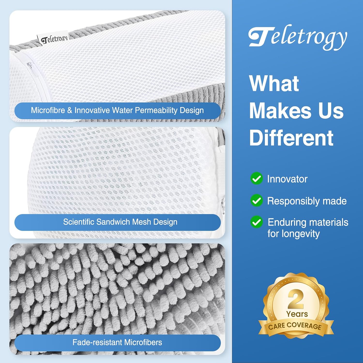 Teletrogy Shoe Washing Machine Bag 2 Pack, Reusable Shoe Cleaning Bag with Mesh Laundry Bag for Washer and Dryer, One-step Deep Cleaning Sneaker Tennis, Home Travel Essentials, Mothers Day Gifts, Gray