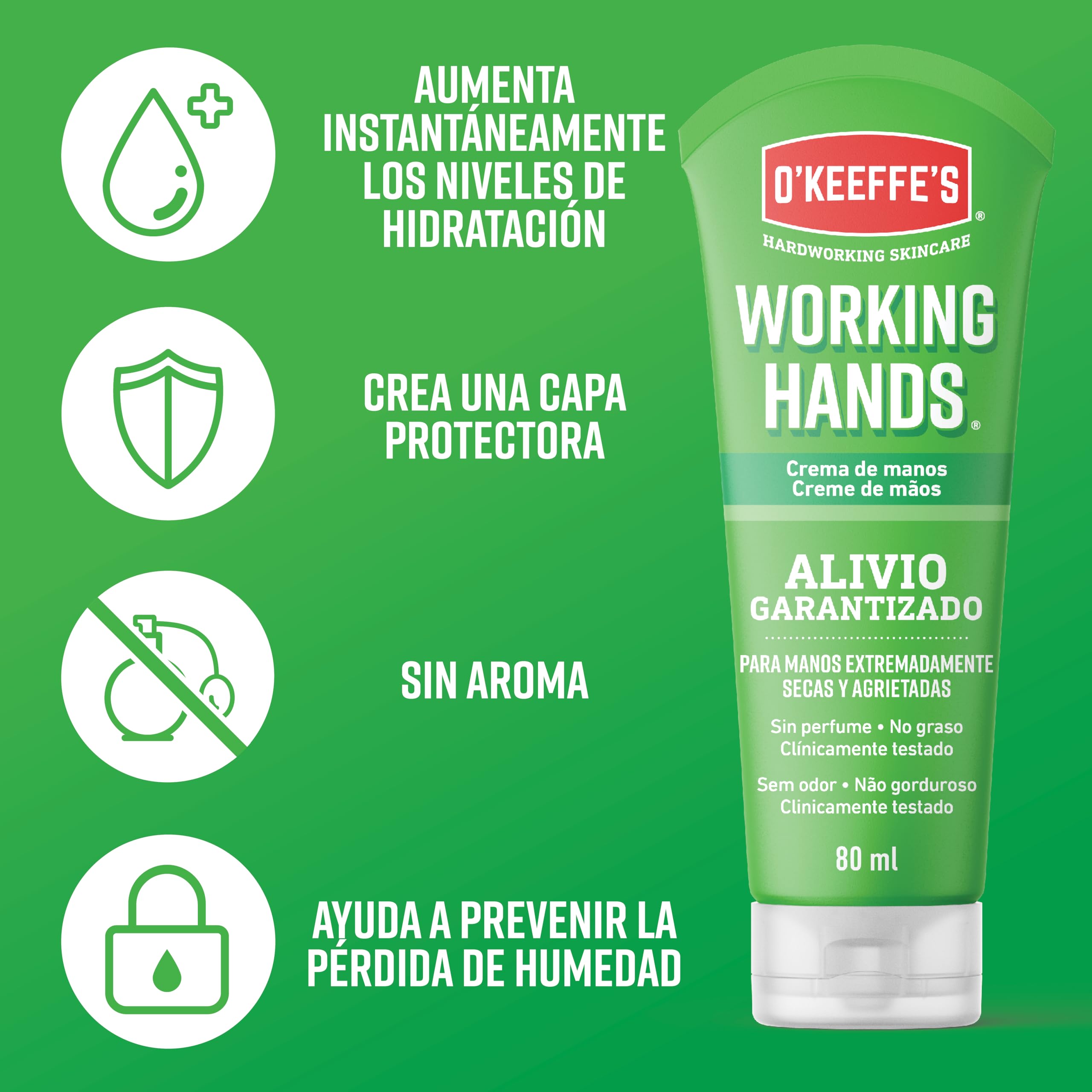O`Keeffes Working Hands Crema para manos secas y agrietadas 80ml