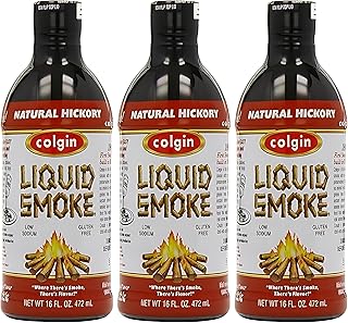 Colgin Authentic Hickory Liquid Smoke (16 oz) for Home Cooks & BBQ Enthu...