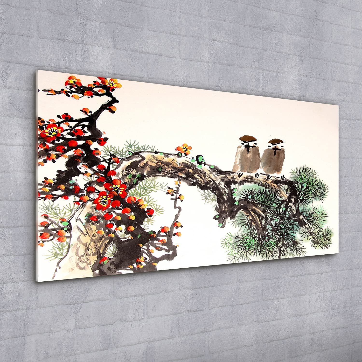 Coloray Pintura acrílica Cuadro De Pared 100x50cm Vidrio Acrílico Arte Sala De Estar Mural - Tinta del árbol de China