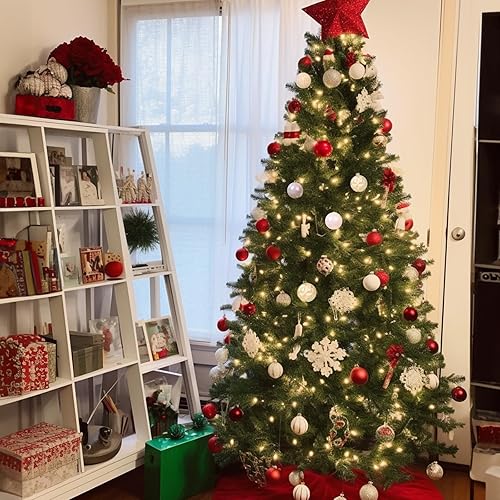 Miniatura 5 de AMS Esfera de Navidad de 2.36 pulgadas, 34 quilates, adornos grandes, decoraciones de fiesta, inastillables, colgantes para Halloween, Acción de