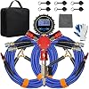 MILADO 4 Way Tire Inflator, 4 Tire Inflation Deflation System, 4 Tire Air Up Down System, Off Road Tire Inflator with Gauge, Air Down Tire Deflators Kit for Trucks Jeeps Fits Up to 125