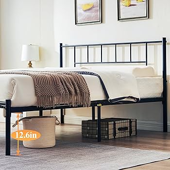くう ペ-ジ Amazon.com: VECELO Queen Metal Platform Bed Frame with