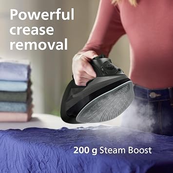 Philips Steam Iron 5000 Series, 2600W, 45g/min, 200g Boost, Drip Stop