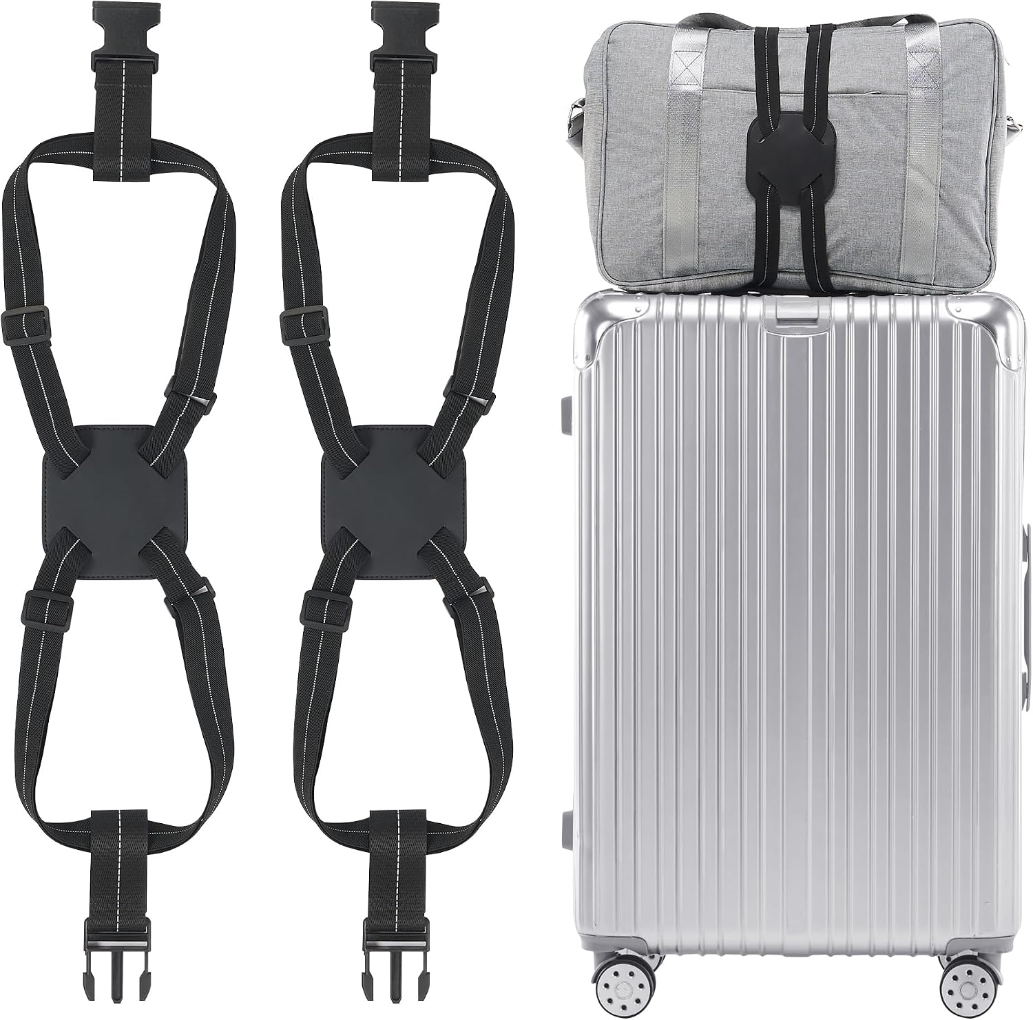 Travelkin Luggage Straps Bag Bungee for Suitcase Add a Bag TSA Approved