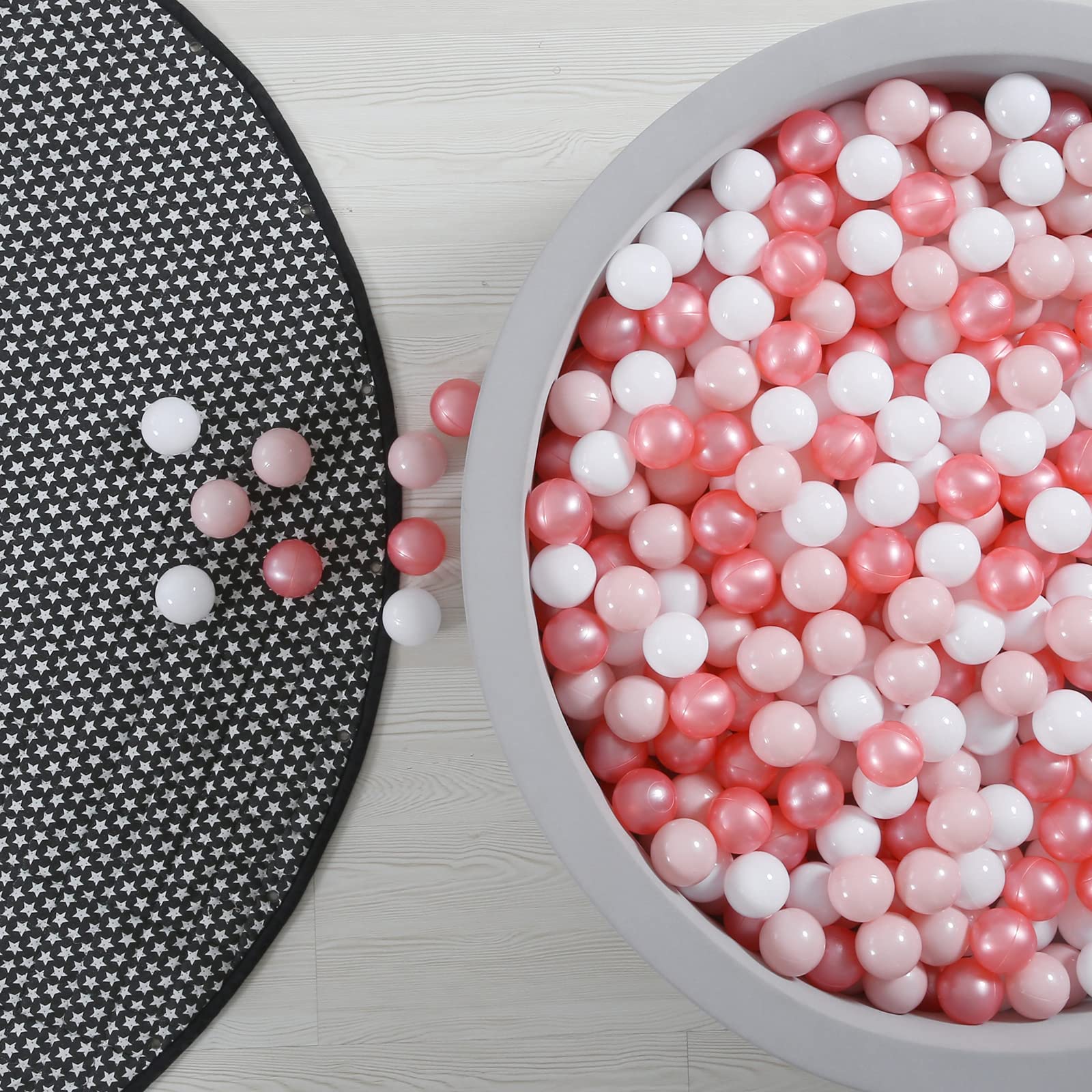 GOGOSO Ball Pit Balls for Toddles Kids Plastic Ballpits Accessories Crush Proof Durable Fun Shape Play Baby Bath Toys 50 100 200 500 1000