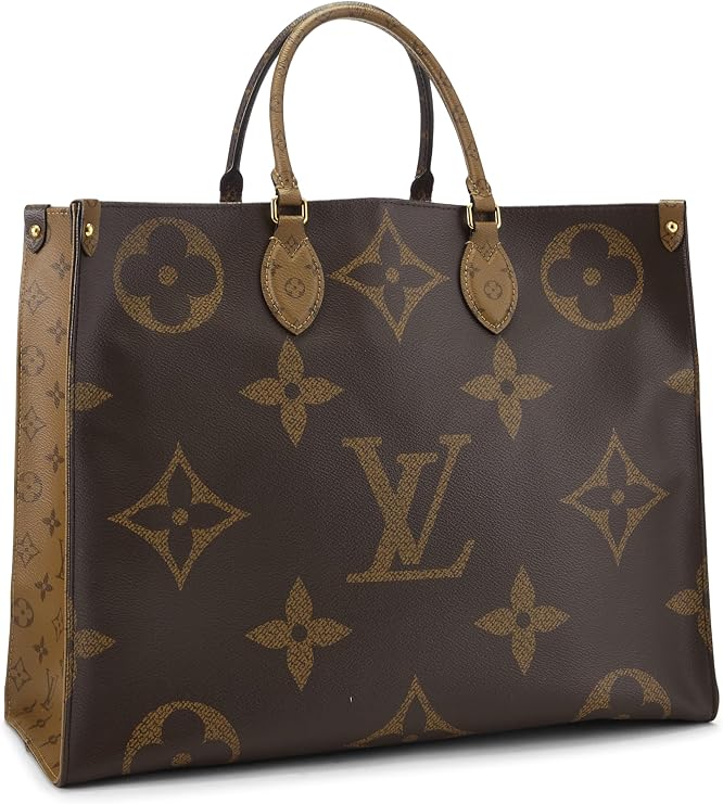 Pre-loved Brown Giant Monogram Reversed On The Go GM, Brown