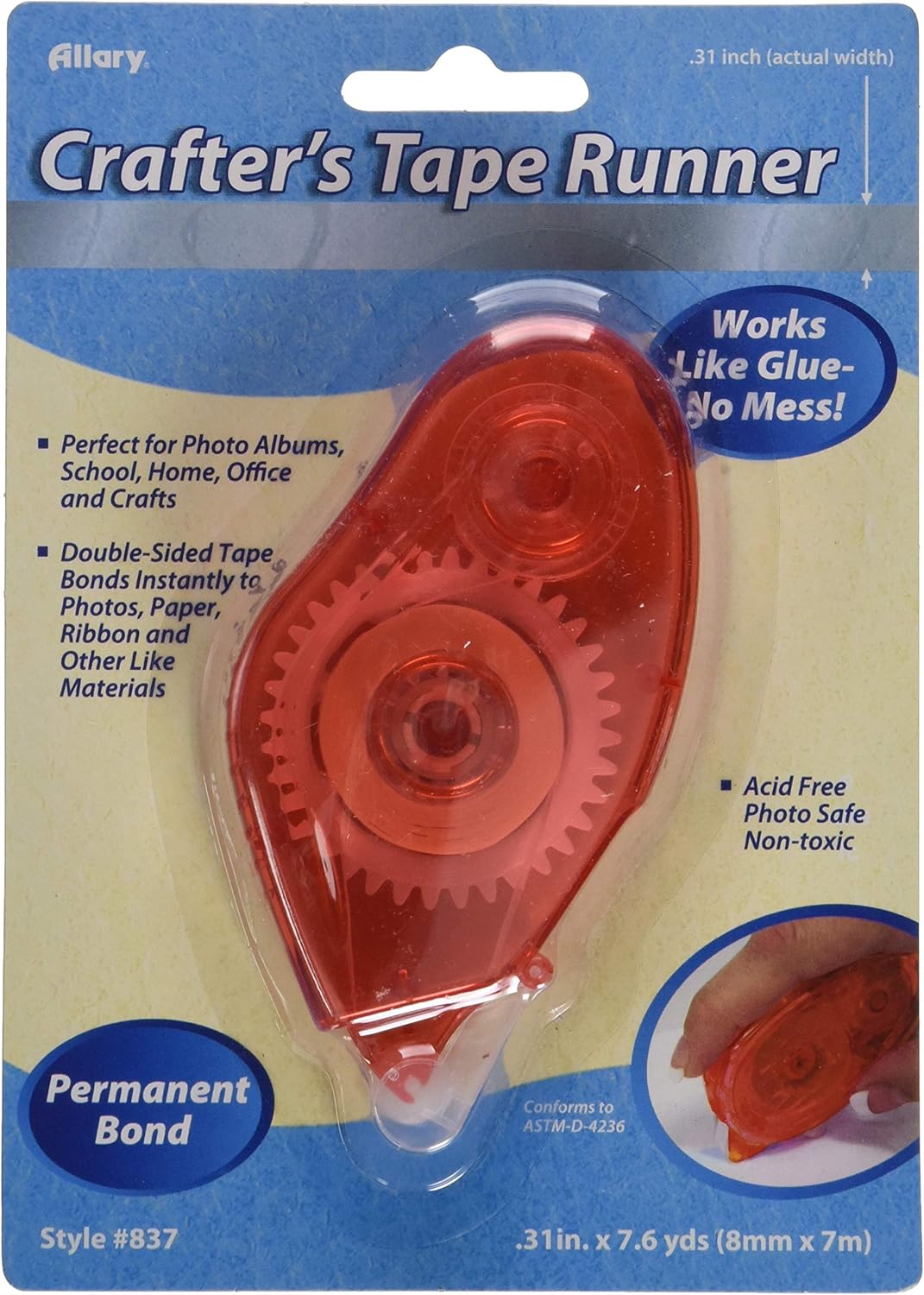 ALLARY 5/16Inchby1/4Inch Permanent Scrapbook Tape Runner