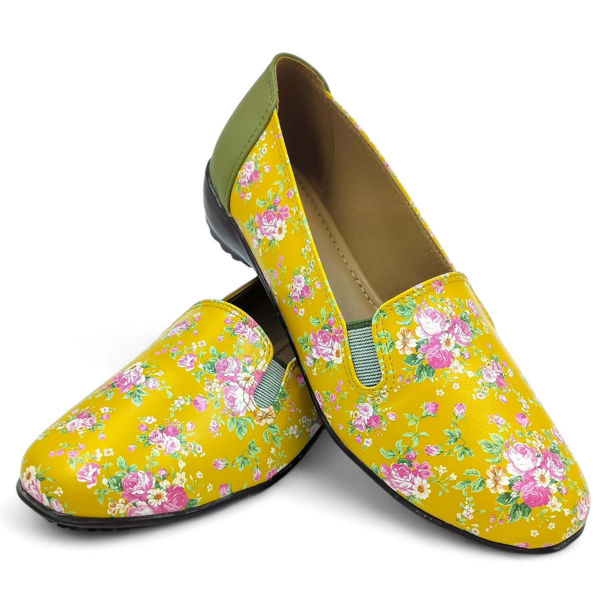 Korean Style Belly Shoes | Cushion Insole For Painfree Walk | Durable Quality Material | True Anti-Skid TPR Sole | Trendy Flat Bellies for Women Design Inspired By Korean Trendy | Casual & Semi-Casual Wear Bellies for Girls-image-5