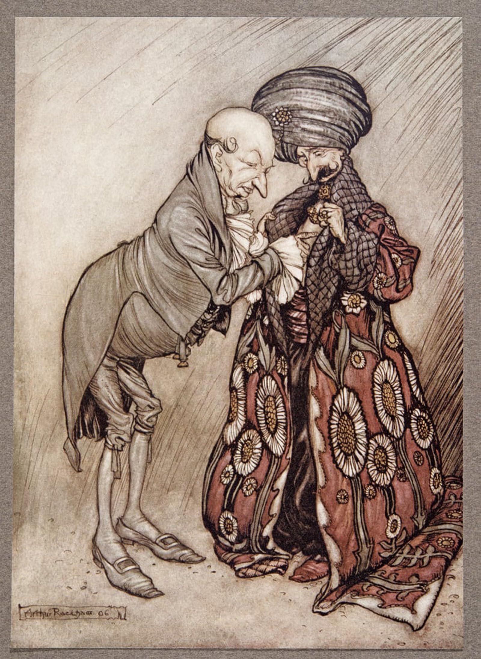 Tableau sur toile abstrait 60x90cm impression d'art premium Arthur Rackham - 5