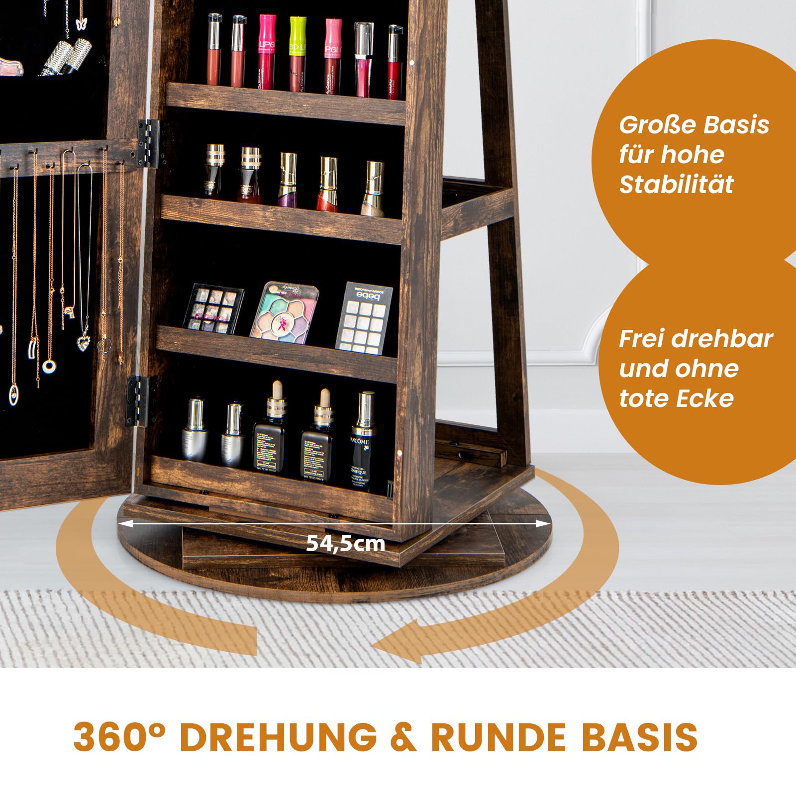 COSTWAY: Sieradenkast en make-upkoffer