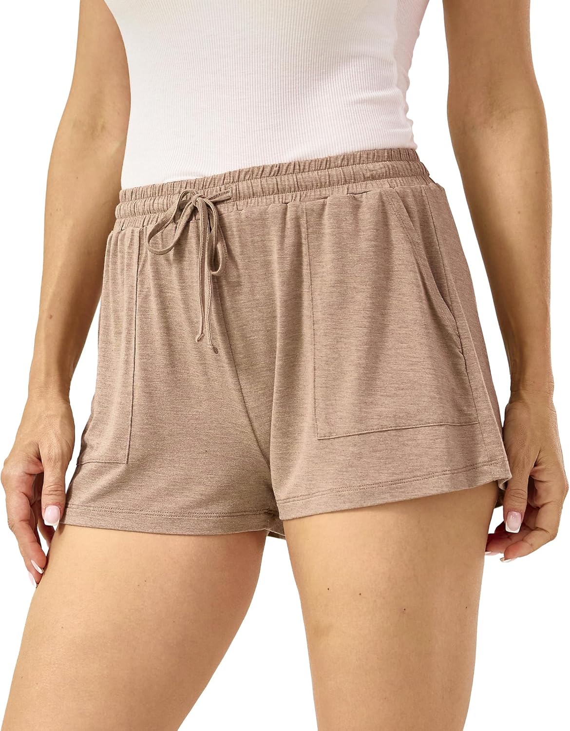 GYS Women's Pajama Bottoms Soft and Comfy Bamboo-derived Viscose Drawstring Pajama Shorts