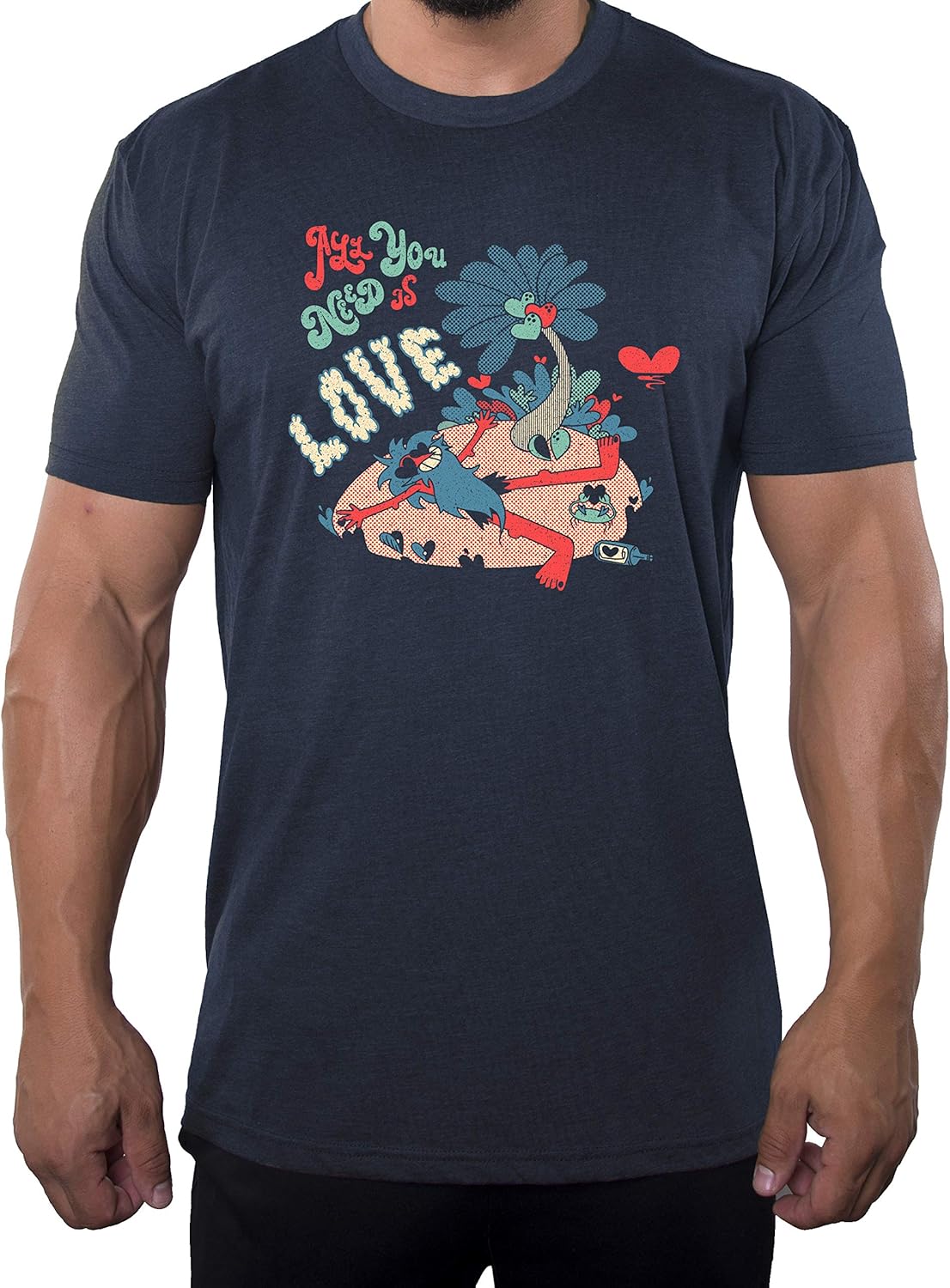 Funny Vintage All You Need is Love Shirts, Valentine Tees, Funny Men's Shirts!
