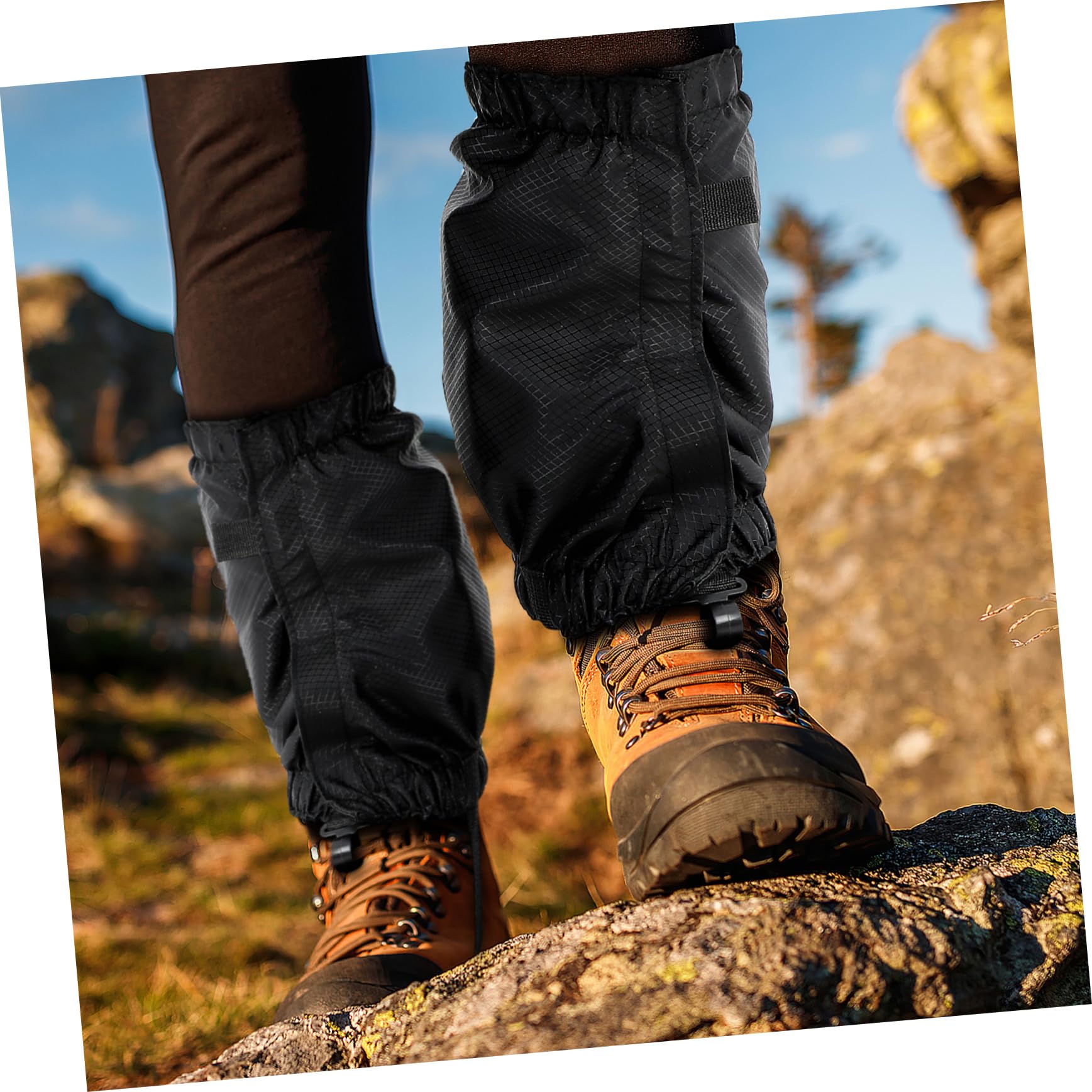 Veemoon Polainas Impermeables para Senderismo De Tela Oxford - Cubiertas De Tobillo para Camping y Actividades Libre - Protección Duradera y Ligera para Zapatos Color