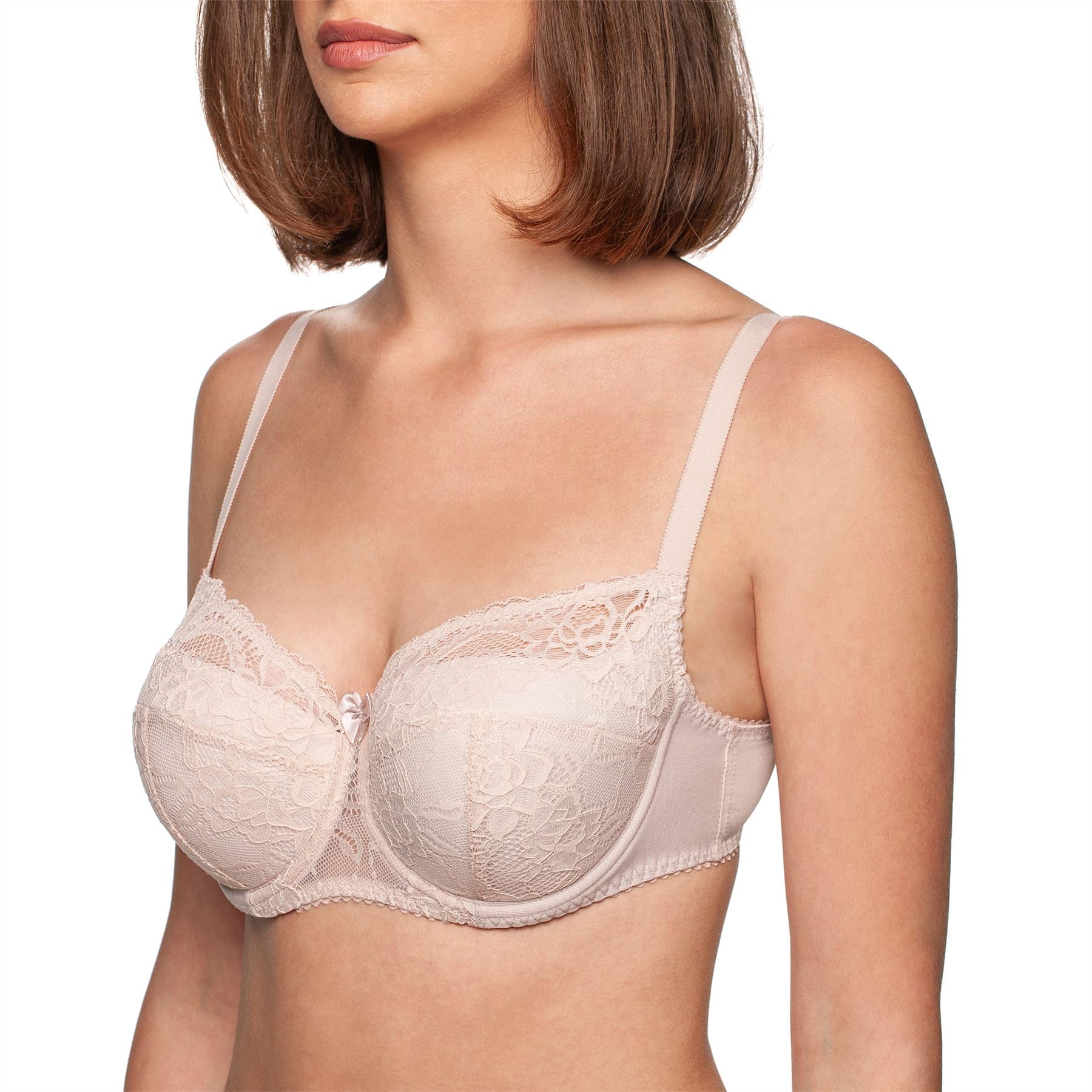 Full Coverage Lace Minimizer Bra Plus Size Underwire