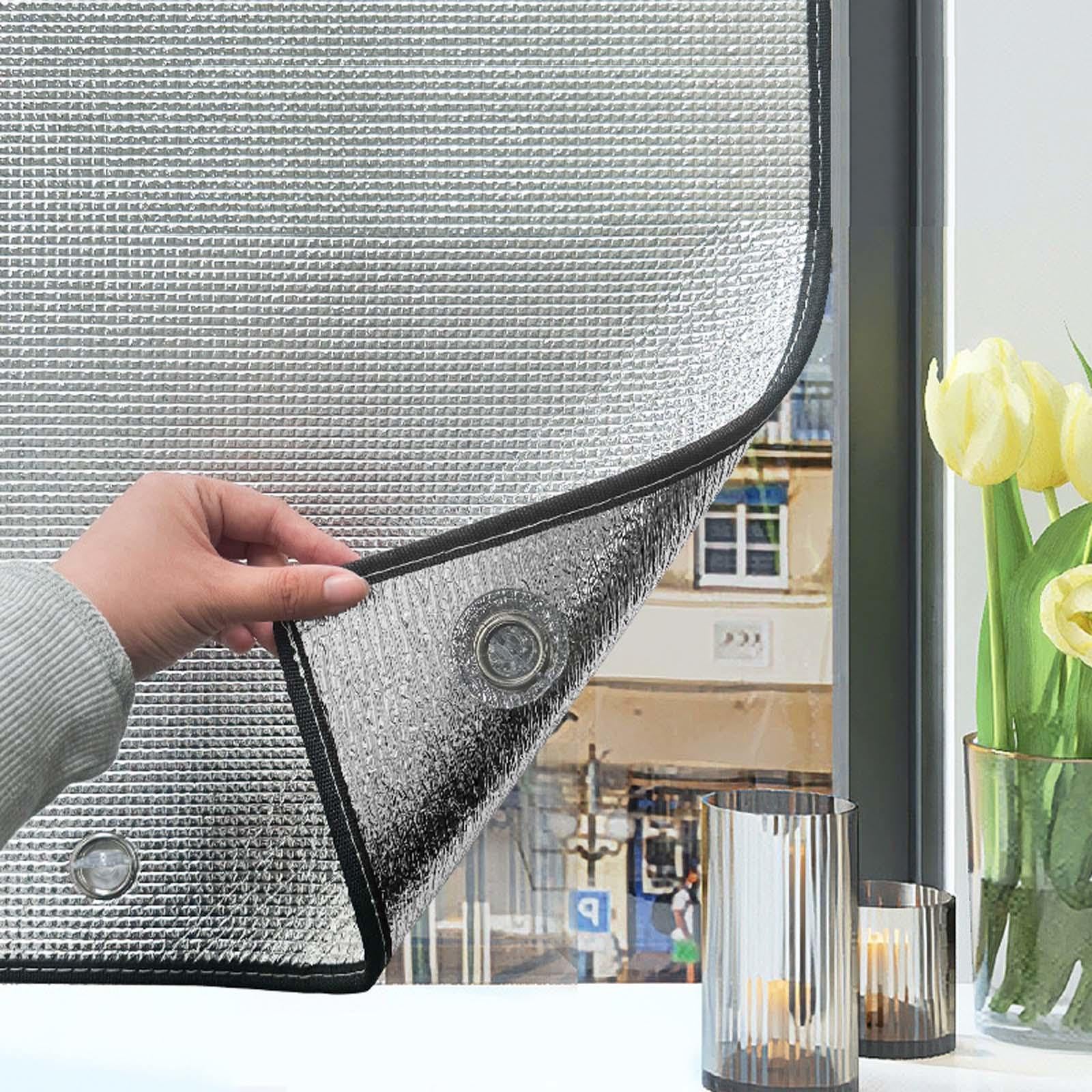 Kgudys Wxh Window Blackout Insulation Film,Sunroom Glass Reflective Window Film,8Mm Double Aluminium Foil Insulation Film,Sun Protection/Cooling,Anti Uv Sun Blocker,-50X100cm/20X39''