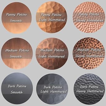 Copper Tailor Copper Sheet Sample for Copper Range Hood,Copper Kitchen Sink(Dark Patina, Smooth Texture)