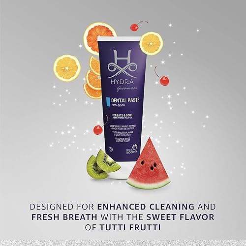 Miniatura 3 de Hydra - Pasta dental profesional, sin flúor, ambientador de aliento para perros y gatos, adecuado para todas las razas, 5 onzas