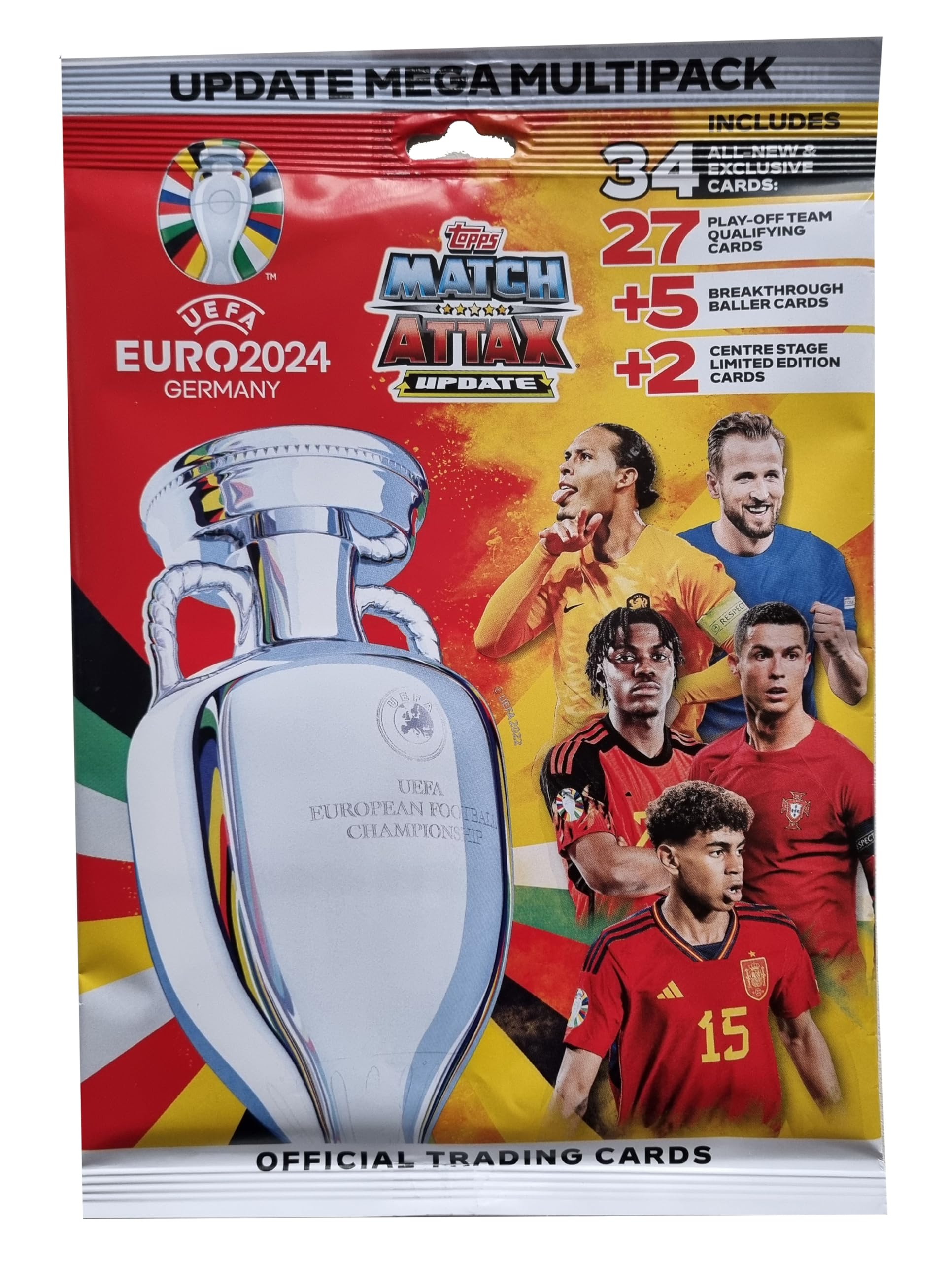 Topps Official Euro 2024 Match Attax – 1 x Update Mega Multipack