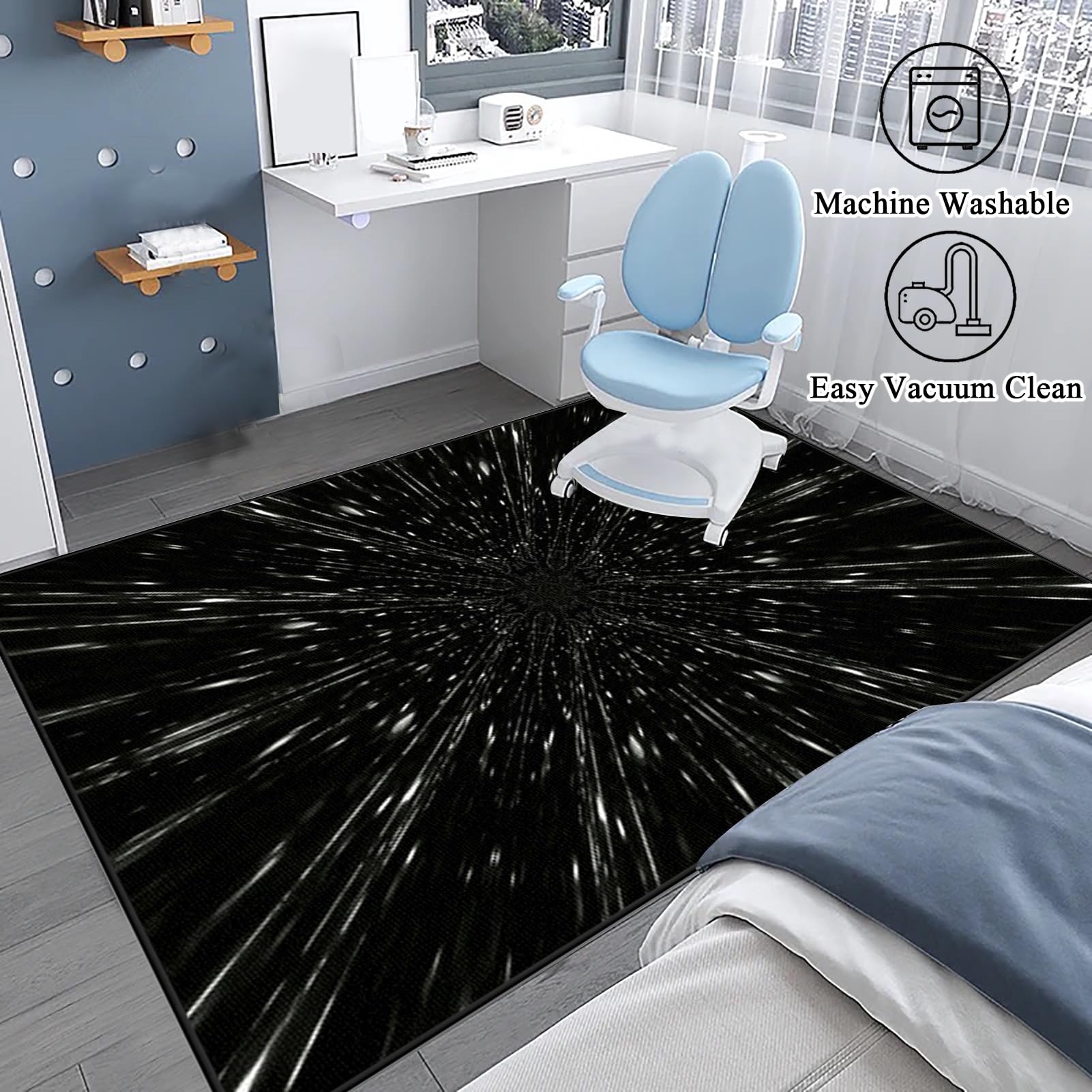 Bodenschutzmatte Bürostuhlunterlage Gaming Stuhl Matte, 100 x 120 cm Bürostuhl Matte | Schreibtischstuhl Unterlage | Bodenschutz Bürostuhl Teppichschoner für Hartböden, Parkett, Laminat, Teppichboden