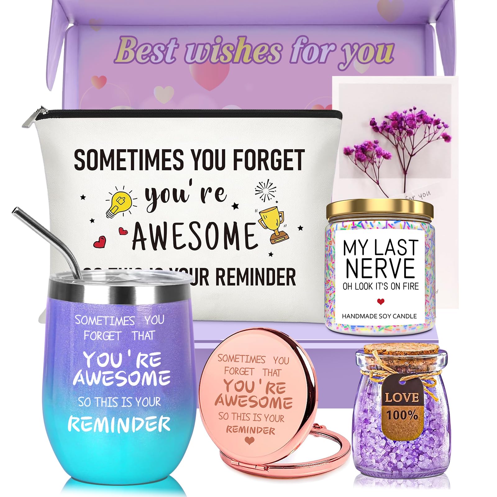 Gifts for Women ,Birthday Gifts for Womem , Valentines Day Gifts ,Spa Gifts Baskets for Women ,Sister, Wife, Mom , Sometimes You Forget You're Awesome Gifts Coffee Mug
