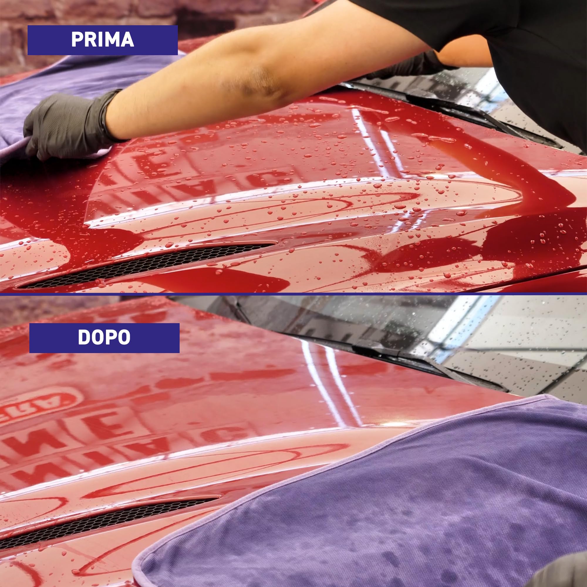 Ma-Fra, Super Dryer, Panno in Microfibra Ultra-Assorbente per una Asciugatura Perfetta di Tutte le Superfici Esterne dell'Auto, Non Lascia Aloni o Striature, Ultra Resistente e Maxi Formato 60x80cm